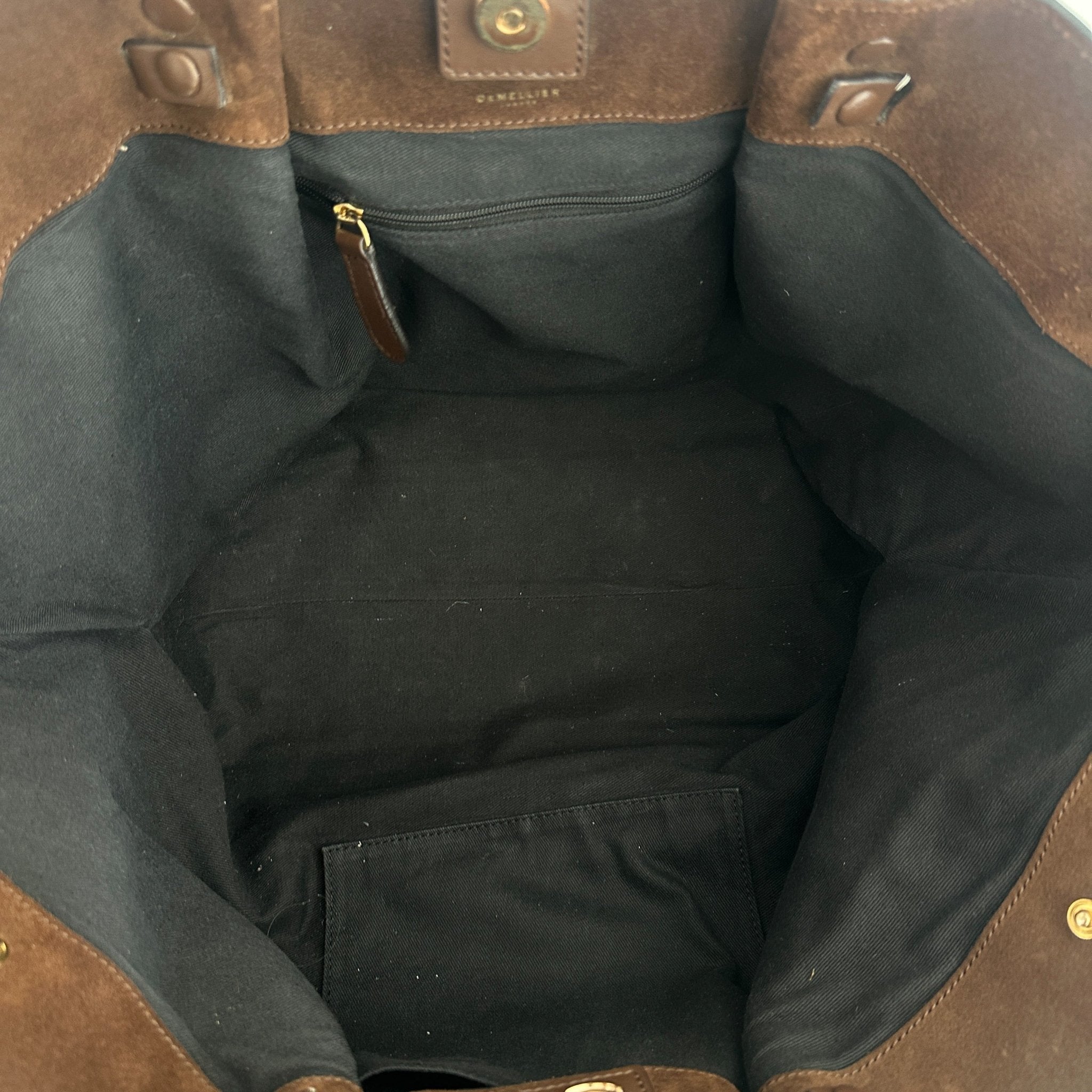 CURRENT SEASON Demellier The New York Bag in Brown Suede (RRP £550) | Authentic Preloved - Reloved Again