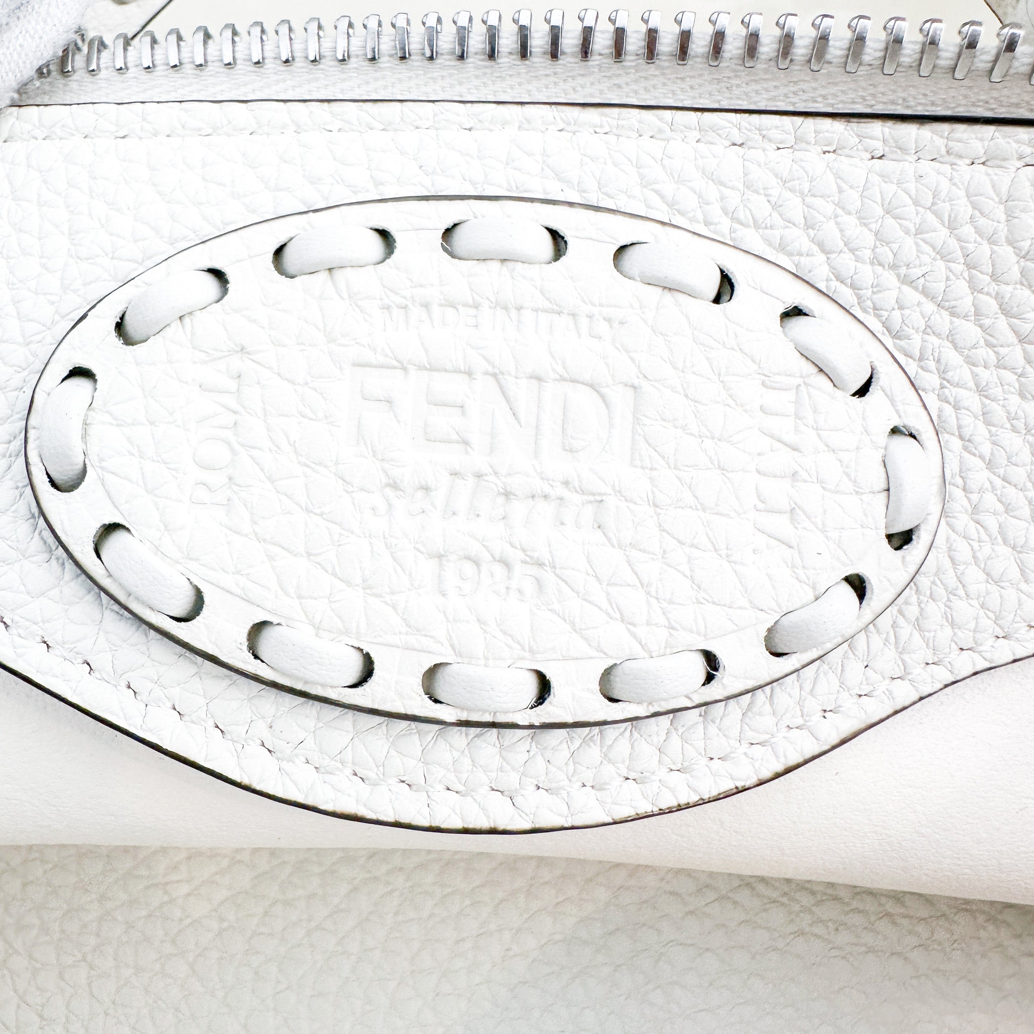 CURRENT SEASON Fendi By The Way Soft Medium Selleria Tote in White (RRP £2100) | Authentic Preloved - Reloved Again