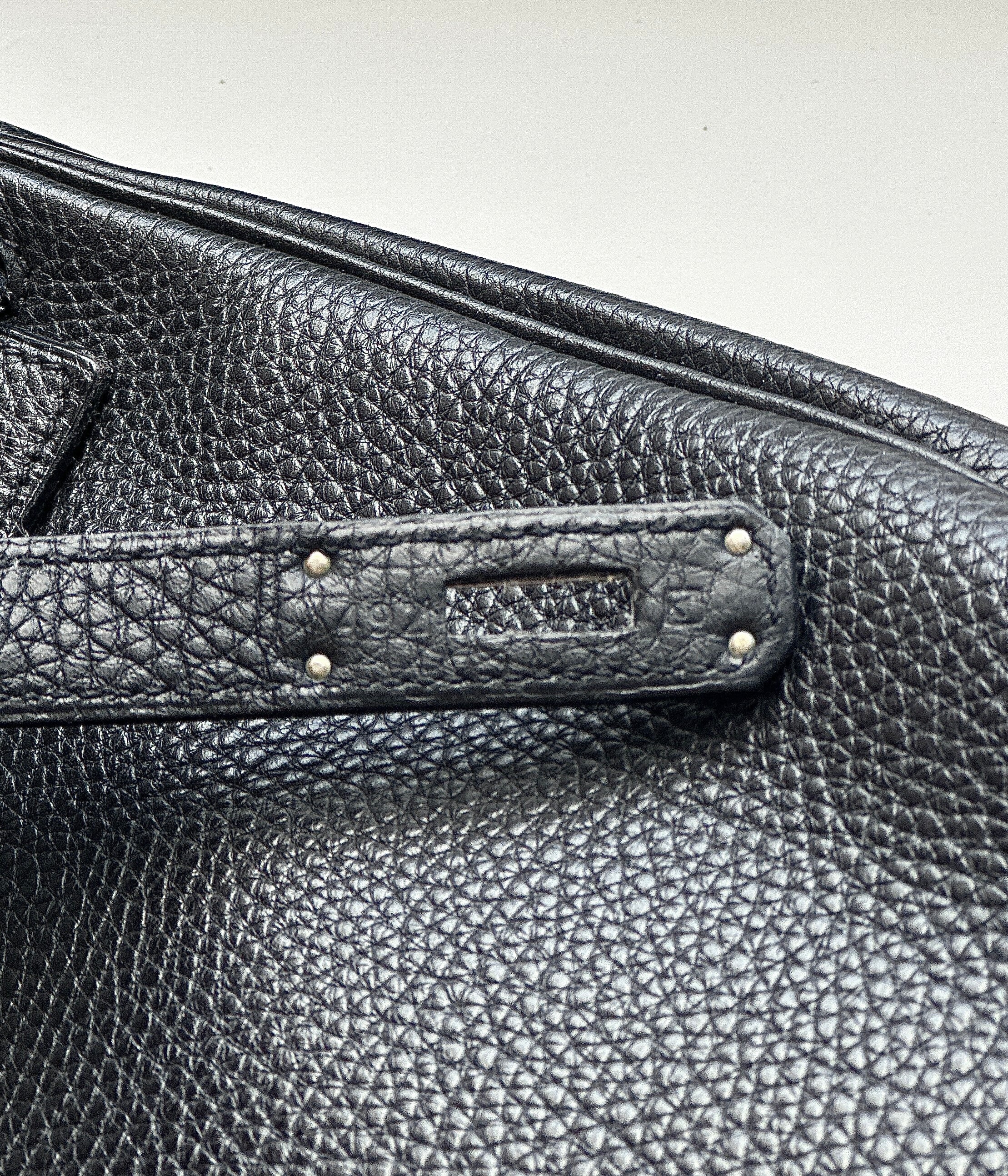 Hermès Kelly 35 Bag (2006) in Noir Togo Leather and Palladium Hardware | Authentic Preloved