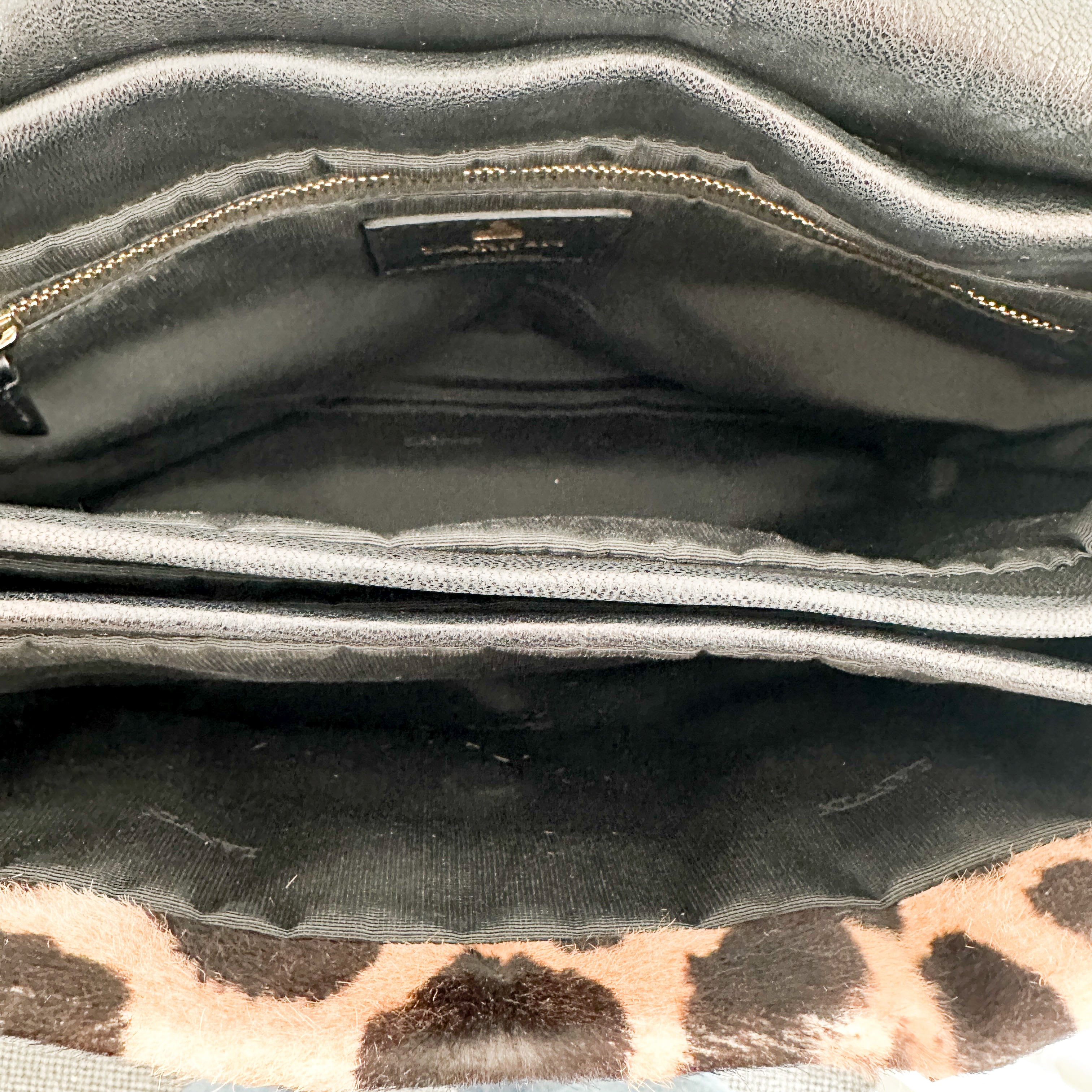 Lanvin Leopard Print Pony Hair & Leather Shoulder Bag (RRP £1500) | Authentic Preloved
