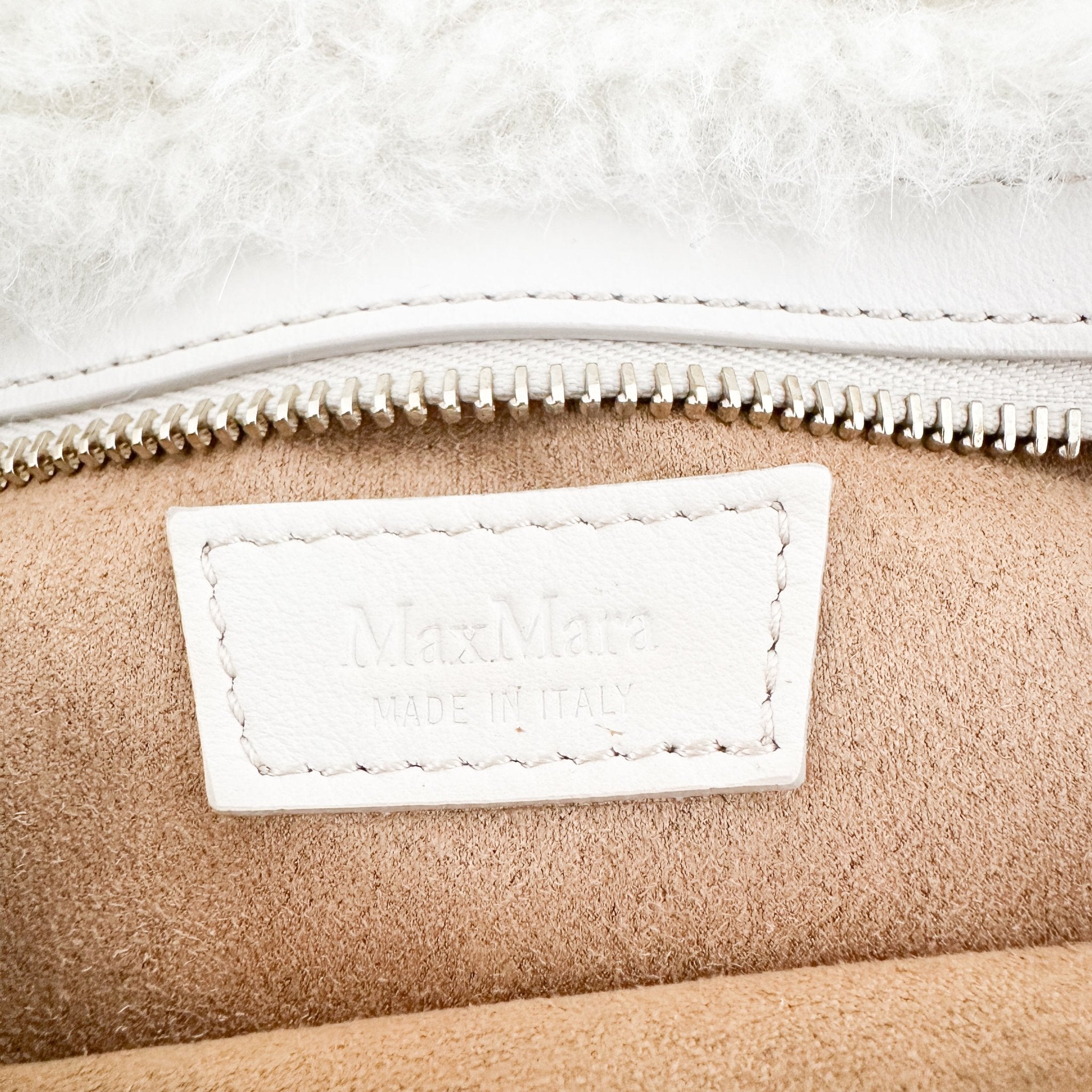 MaxMara White Camelux Teddy Fur Shoulder Bag (RRP £720) | Authentic Preloved - Reloved Again