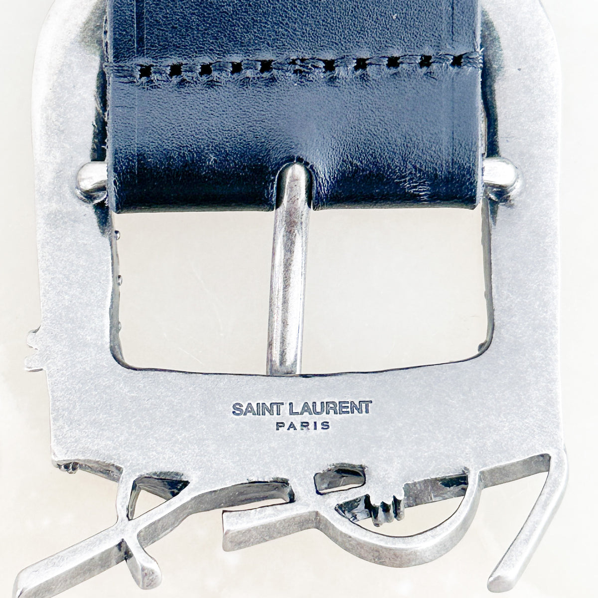 YSL Western Silver Toned Buckle Belt 65 (RRP £450) | FINAL SALE
