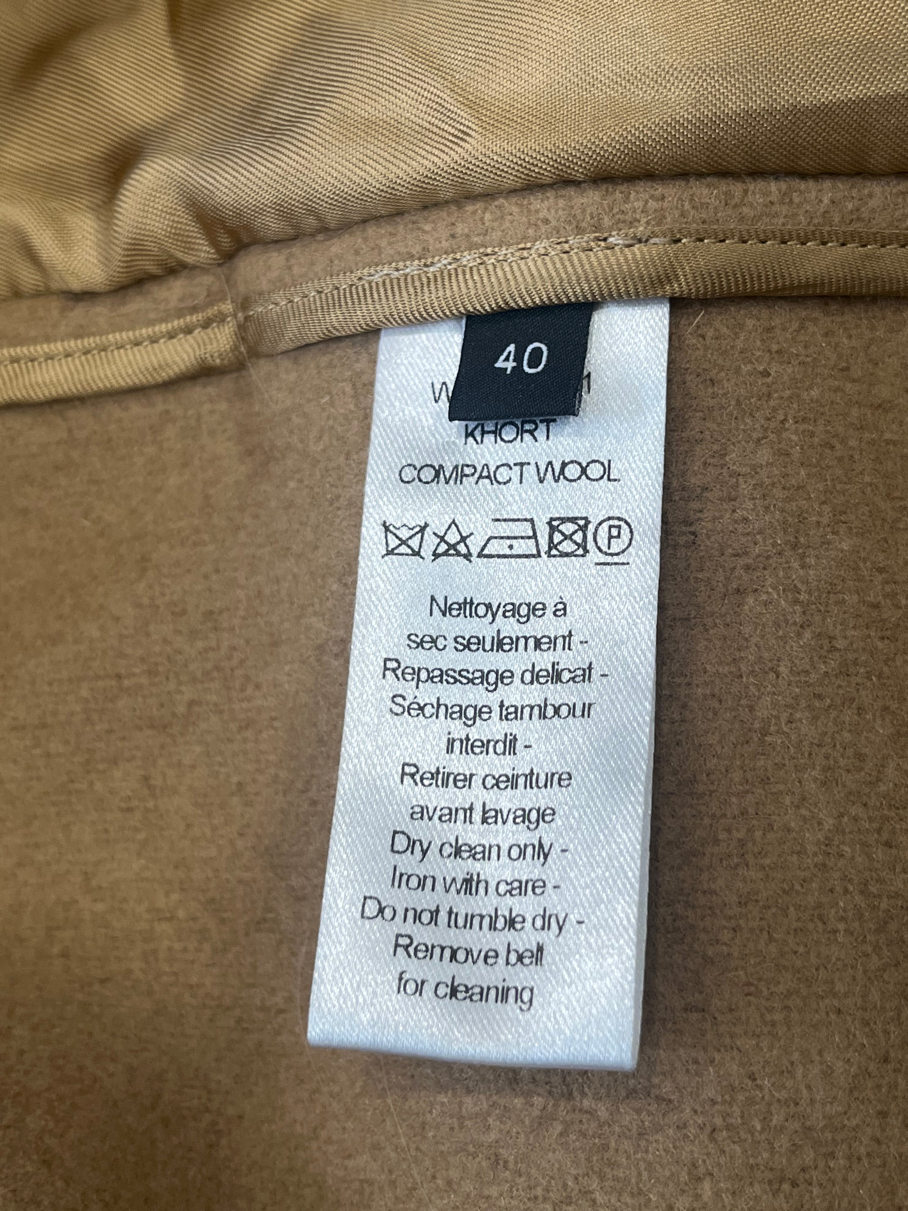 Joseph Khort Compact Wool Beige Long Coat (RRP £1500) | Authentic Preloved