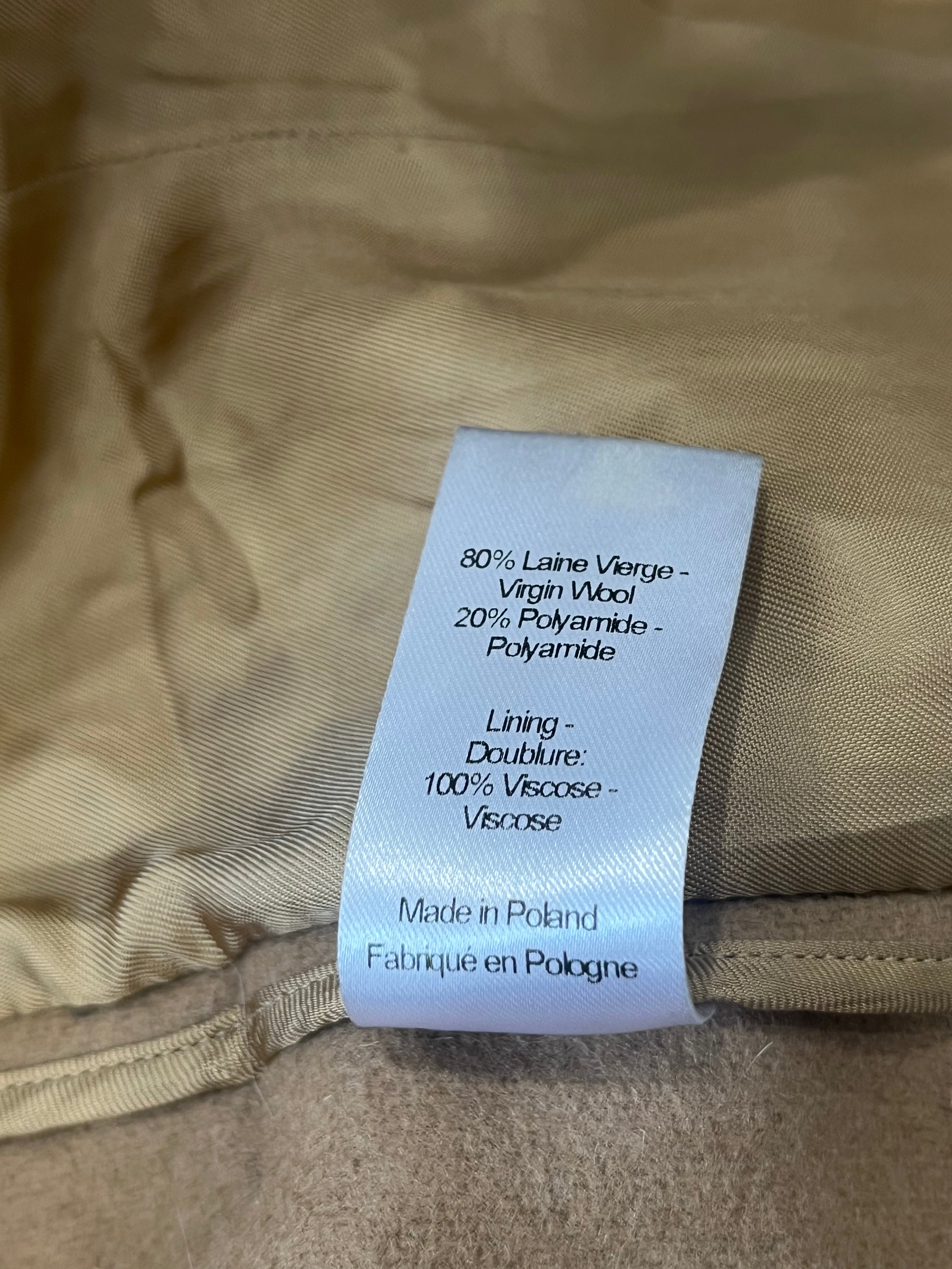 Joseph Khort Compact Wool Beige Long Coat (RRP £1500) | Authentic Preloved
