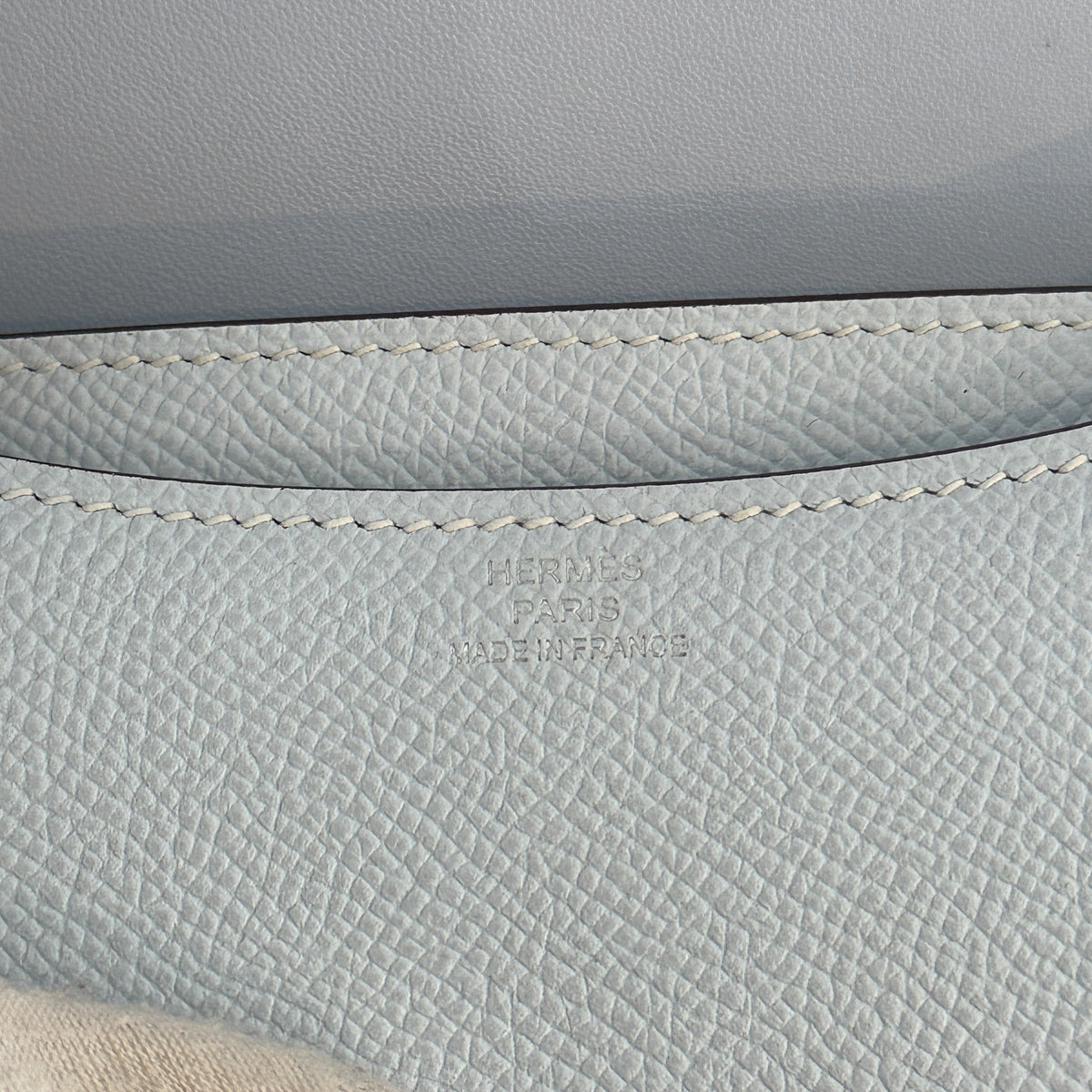 Hermès Constance 18 Bleu Brume Epsom Leather Palladium Hardware Bag – 2021 | Authentic Preloved