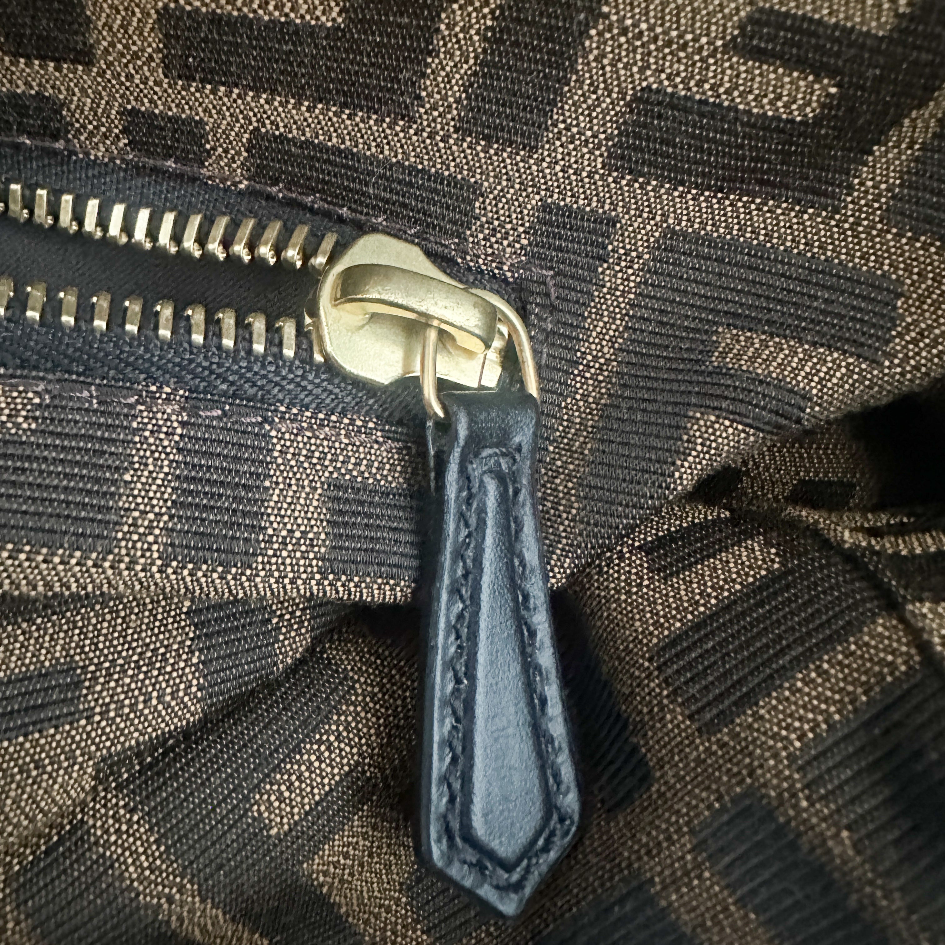 Fendi Peekaboo Large Taupe Leather Satchel Bag with Charm (RRP £3500) | Authentic Preloved