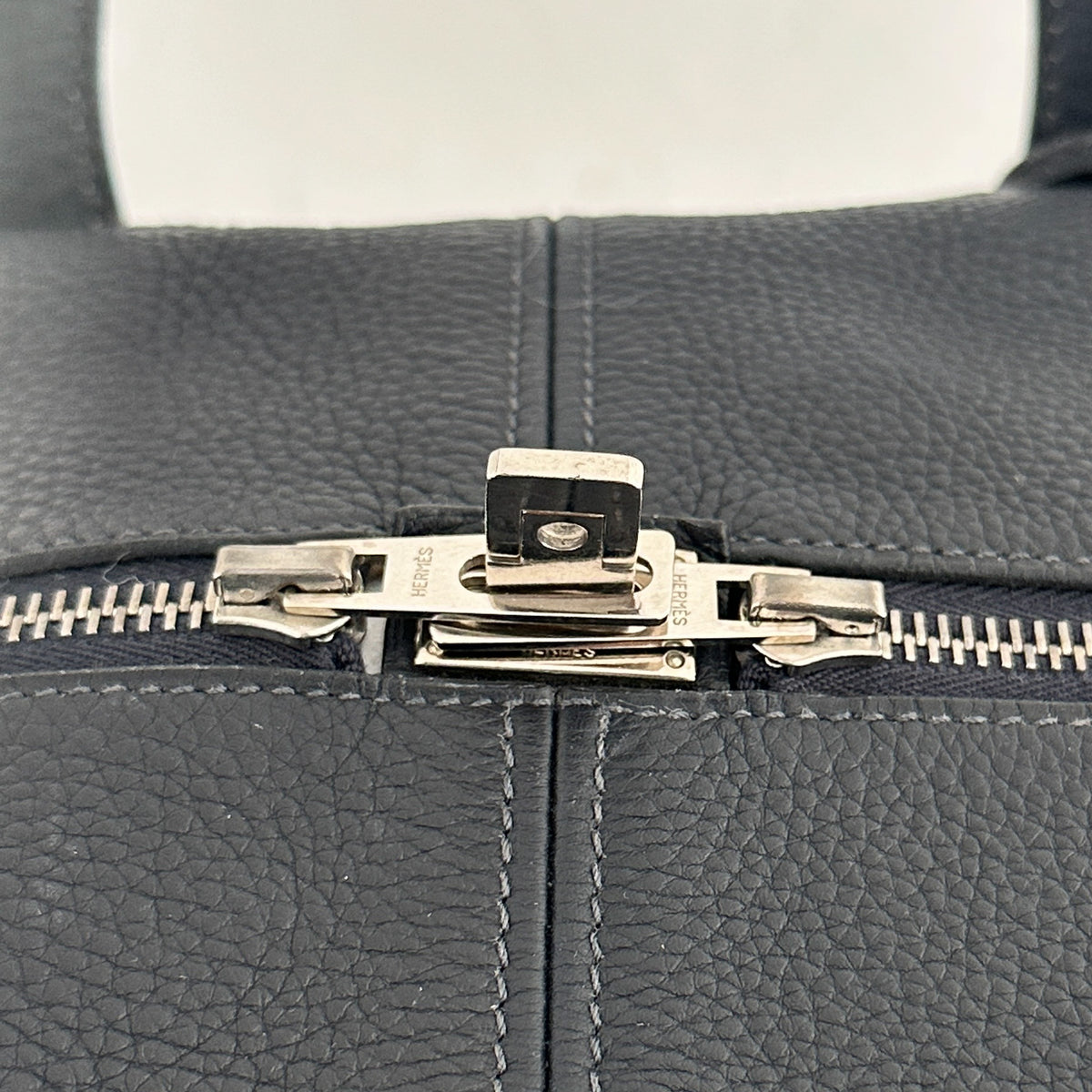 Hermes Victoria Handbag 43: Black Leather Palladium Hardware (RRP £3500) | Authentic Preloved
