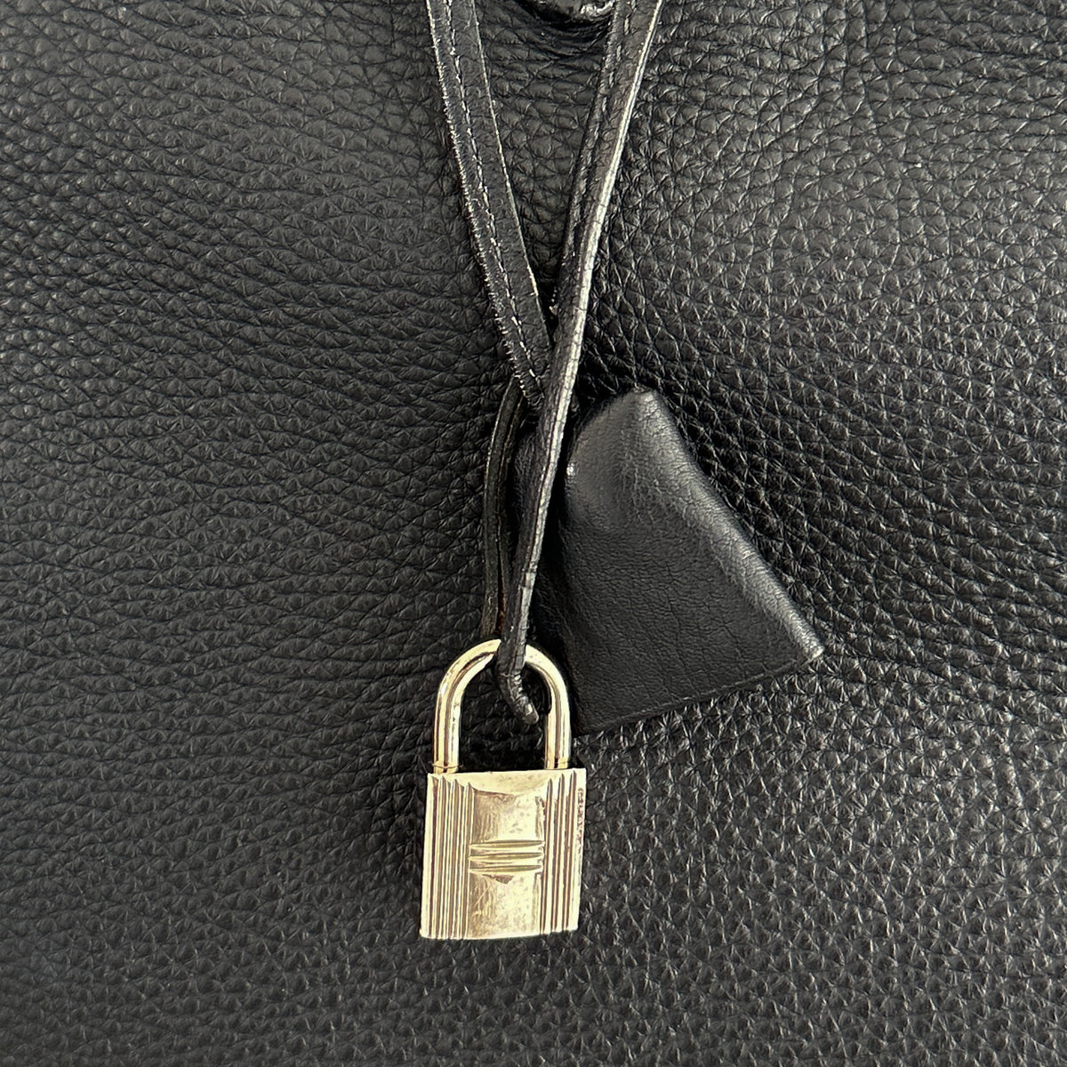 Hermes Victoria Handbag 43: Black Leather Palladium Hardware (RRP £3500) | Authentic Preloved