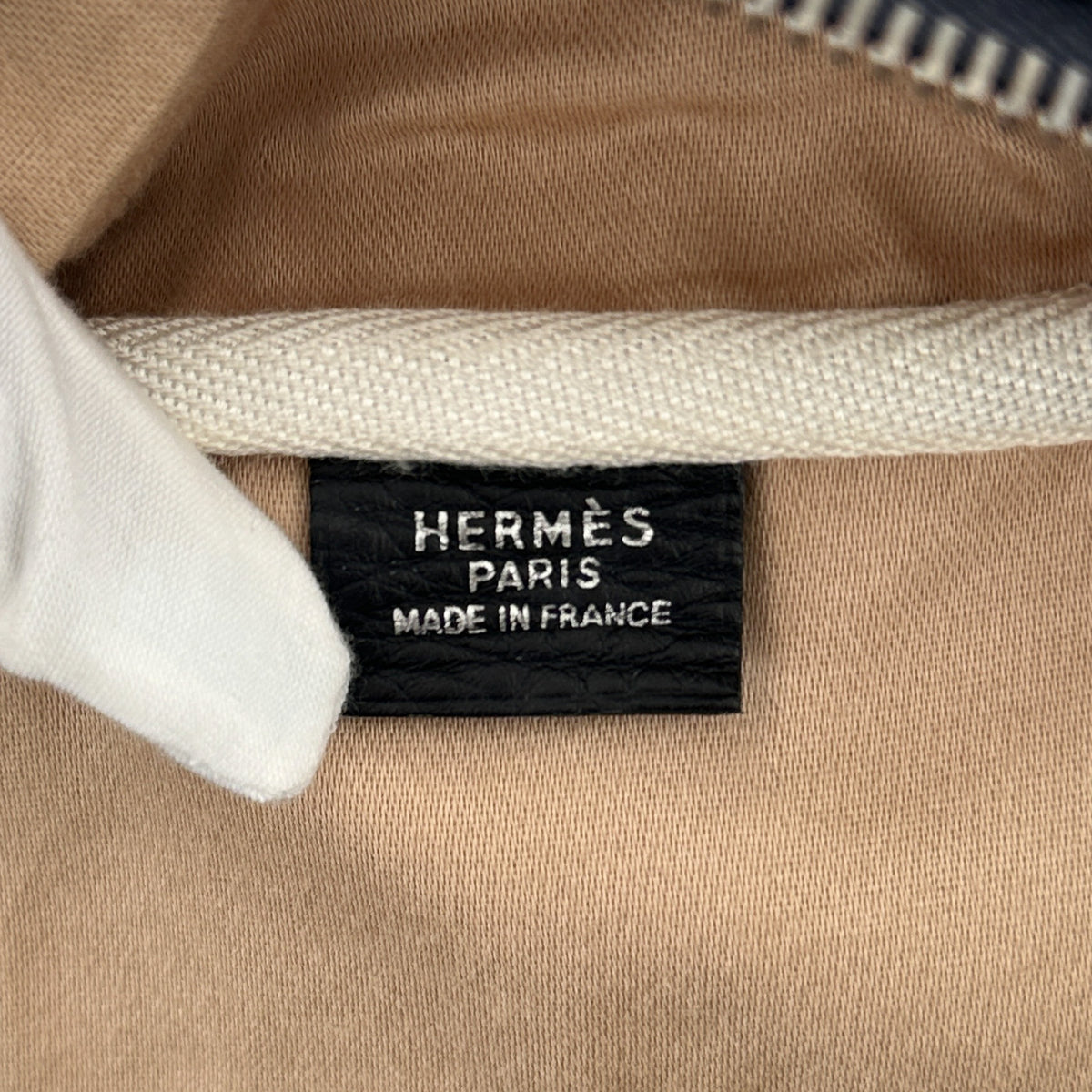 Hermes Victoria Handbag 43: Black Leather Palladium Hardware (RRP £3500) | Authentic Preloved