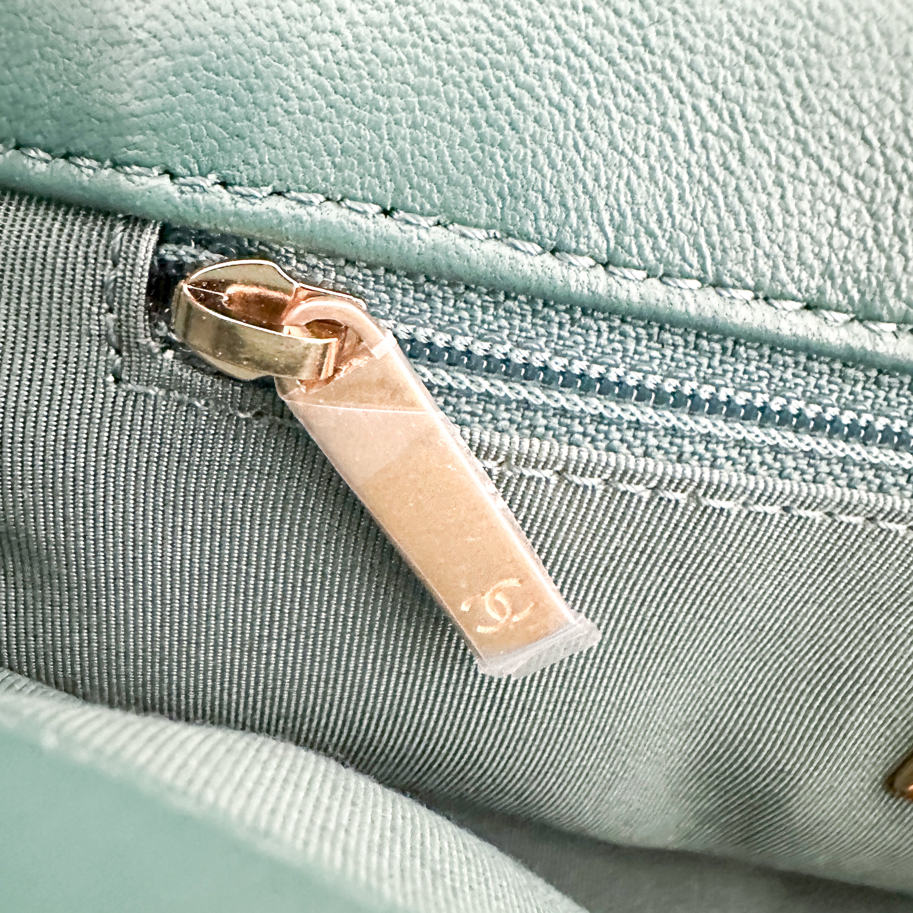 Chanel 19 Small Flap Bag in Turquoise Calfskin (RRP £5500) | Authentic Preloved