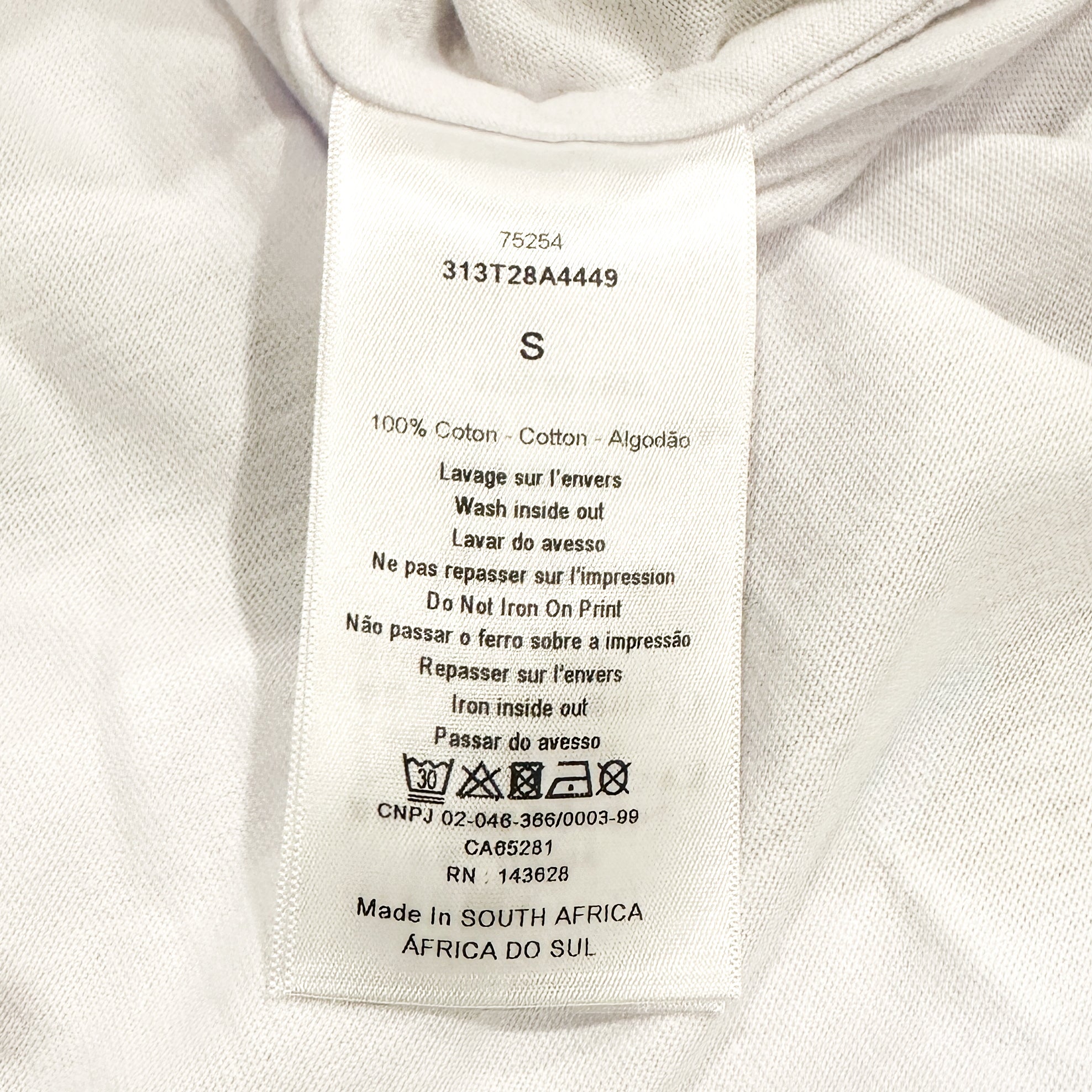 Christian Dior Thebe Magugu X CTAOP White T-Shirt with Yellow Tie RRP £690 | Authentic Preloved - Reloved Again