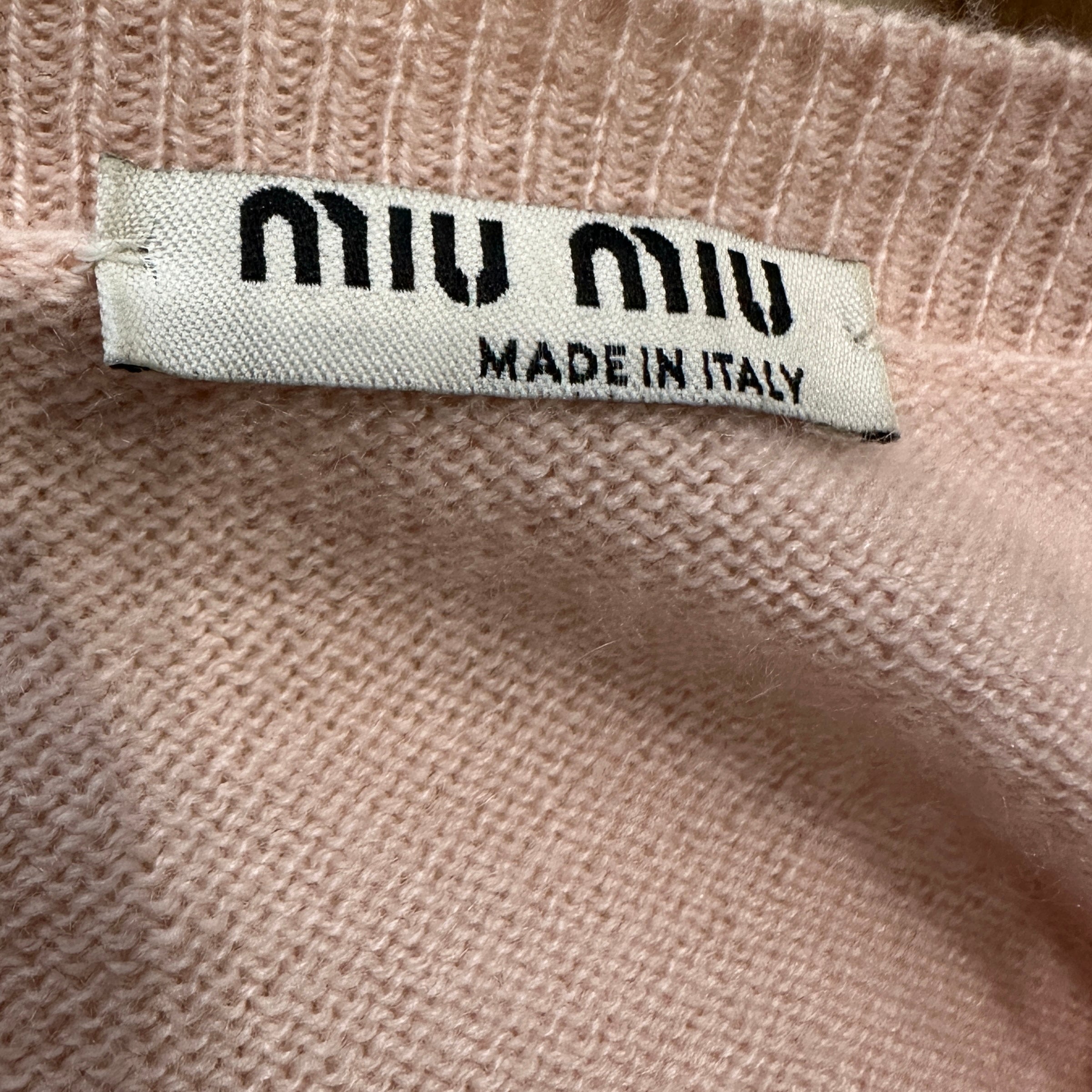 Miu Miu Pink Heart Pointelle Cardigan (RRP £895) | Authentic Preloved