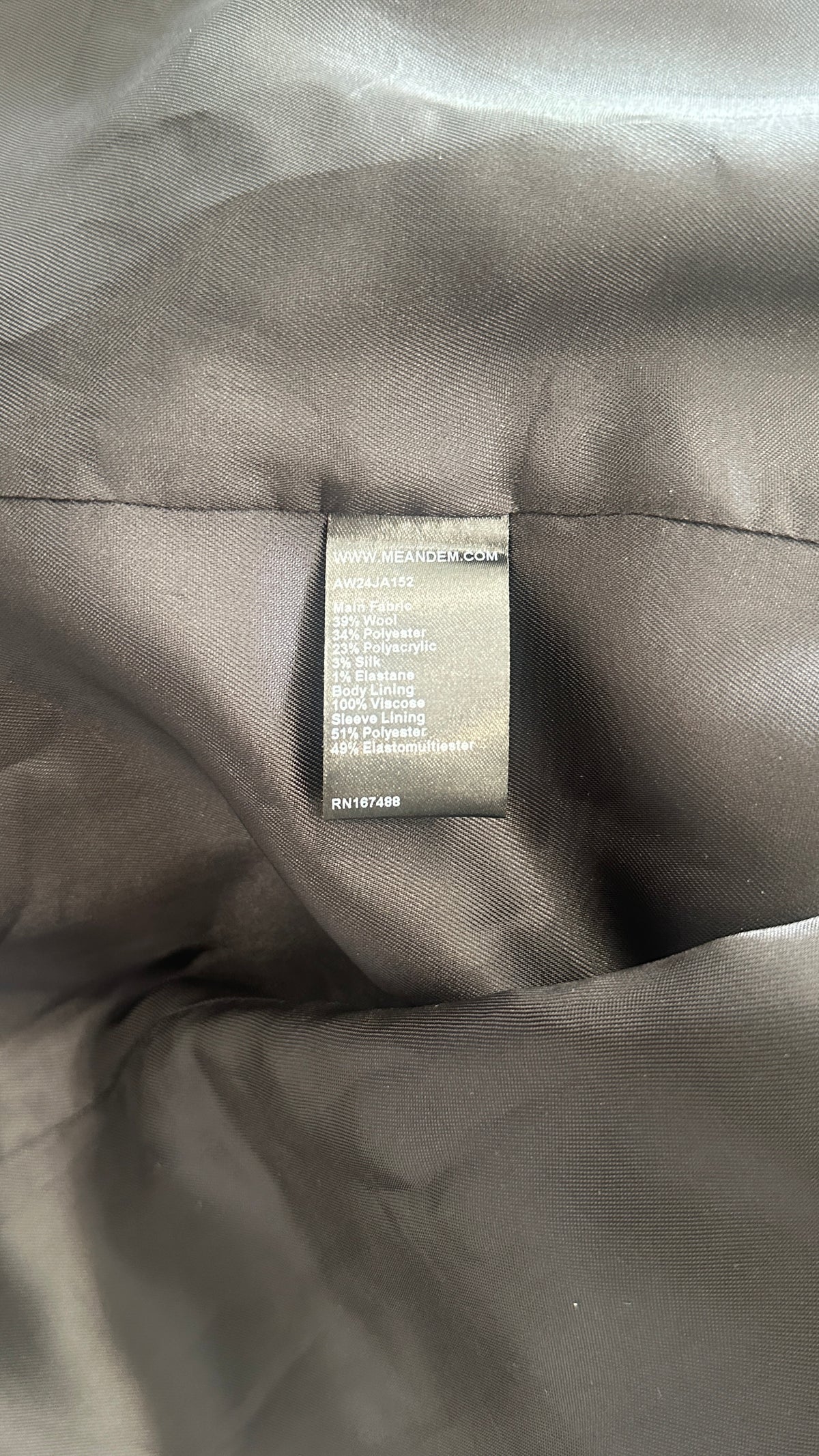 ME+EM Grey and Black Plaid Double Breasted Tweed Jacket UK 16 (RRP 200) | Authentic Preloved