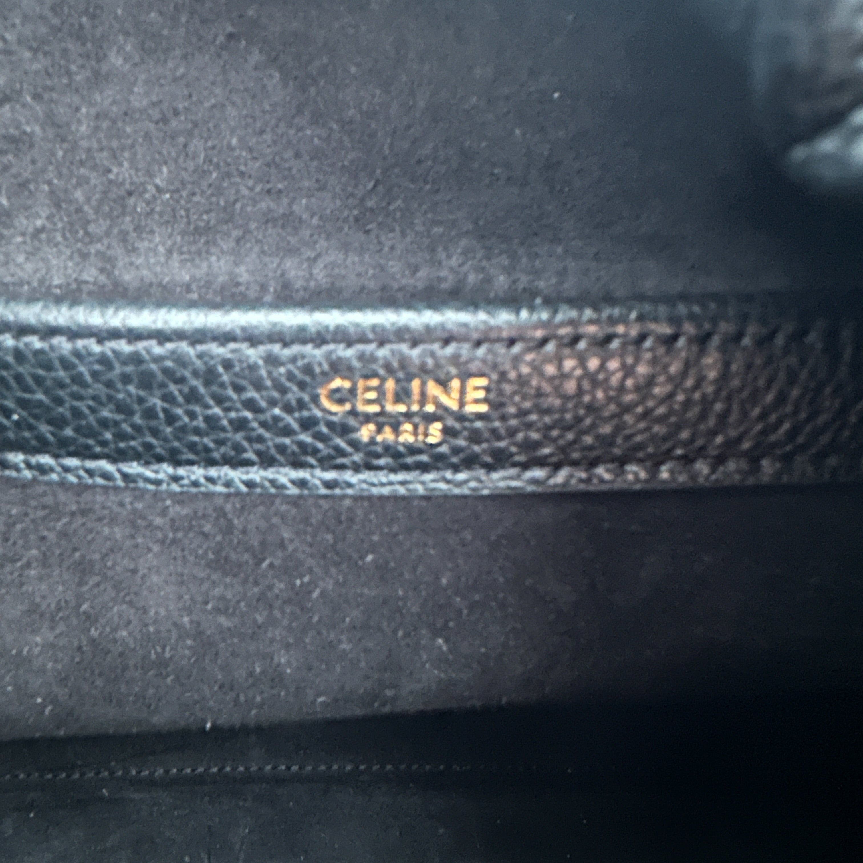 Celine Cuir Triomphe Cabas Drawstring Tote Bag in Grained Calfskin (RRP £2200) | Authentic Preloved