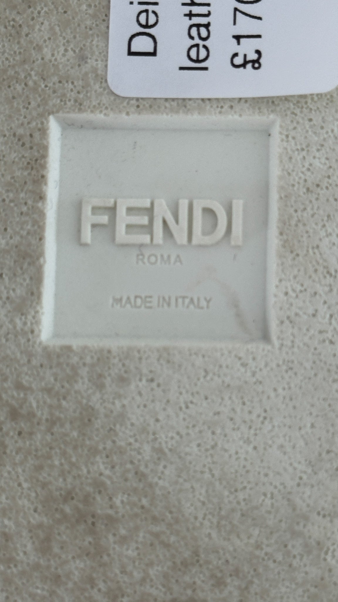 Fendi Signature FF Leather Buckle Trainers (RRP £550) | Authentic Preloved