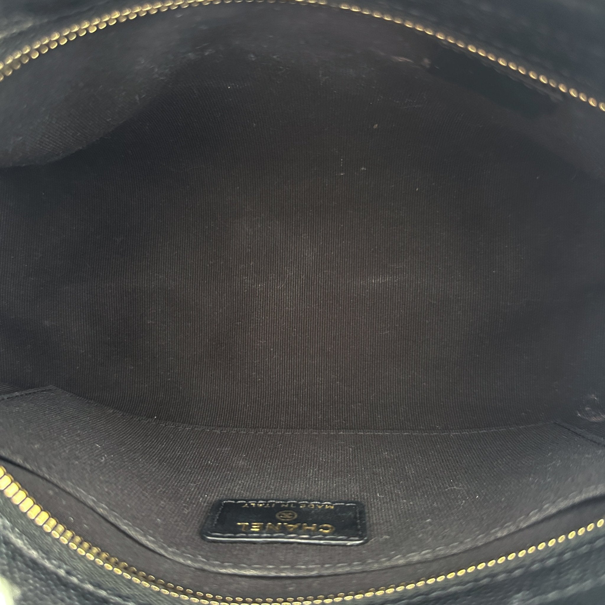 Chanel Black Caviar Leather Cosmetic Vanity Case RRP £1400 | Authentic Preloved - Reloved Again
