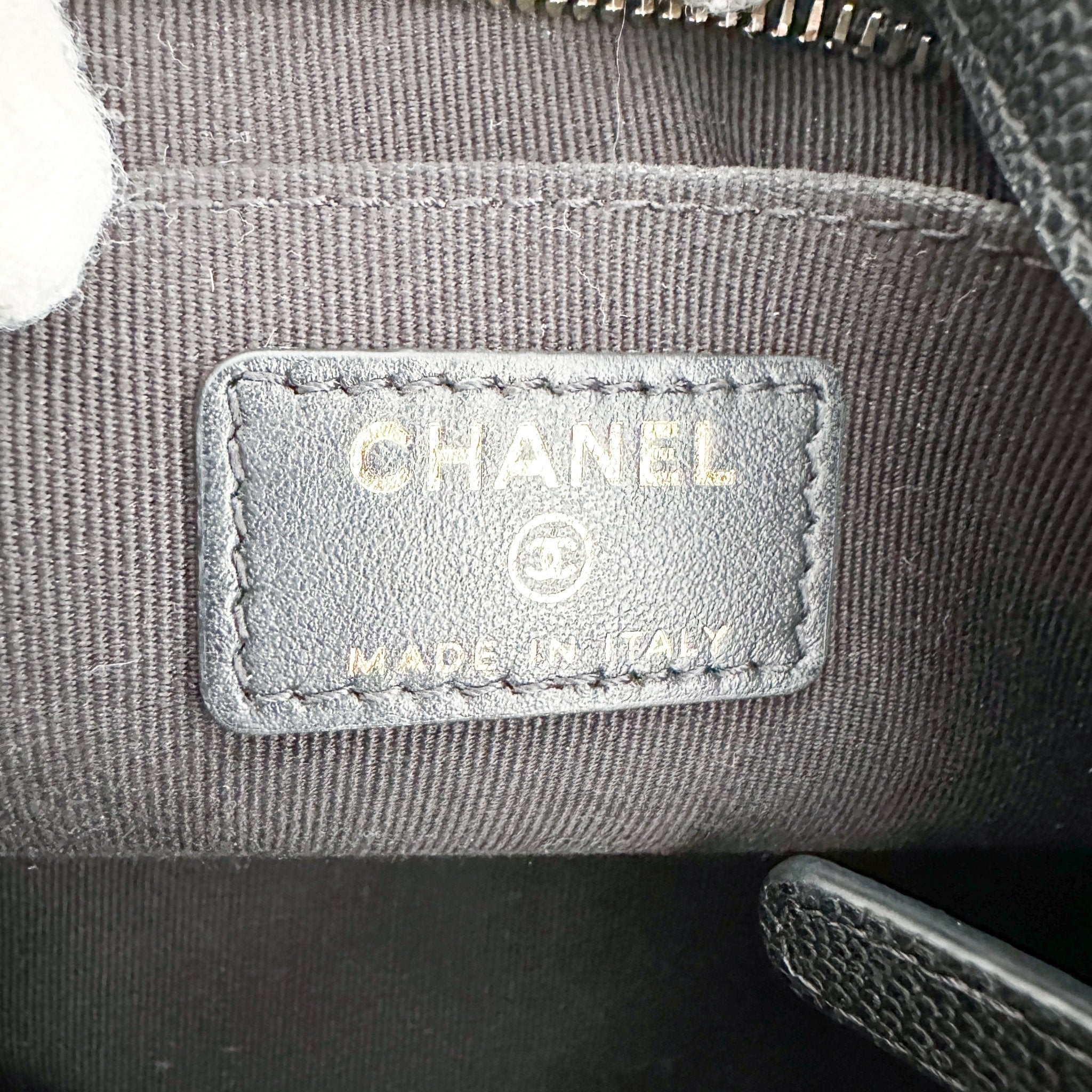 Chanel Black Caviar Leather Cosmetic Vanity Case RRP £1400 | Authentic Preloved - Reloved Again