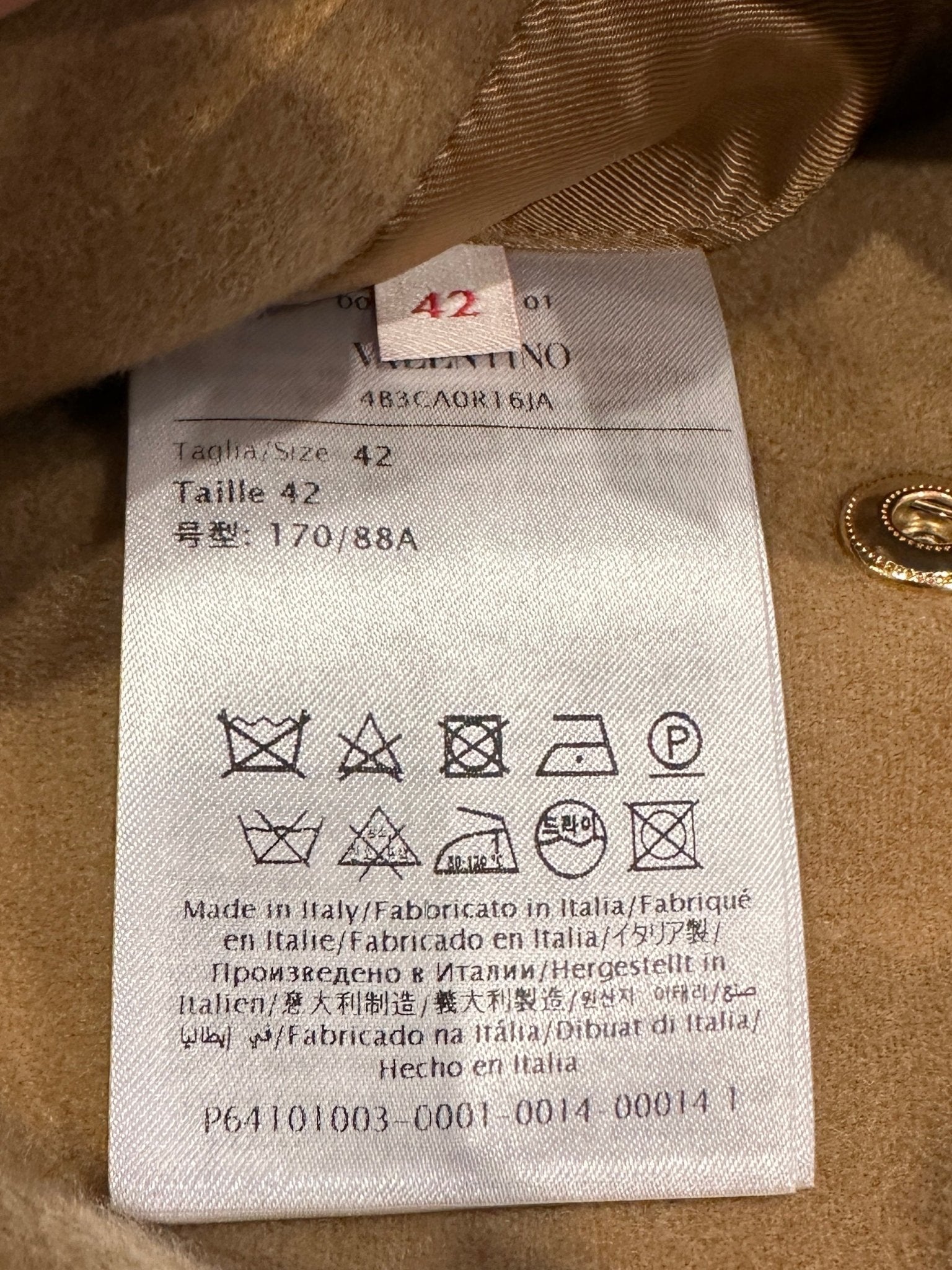 NEW Valentino Camel Single-faced Coat RRP £3800 | Authentic Preloved