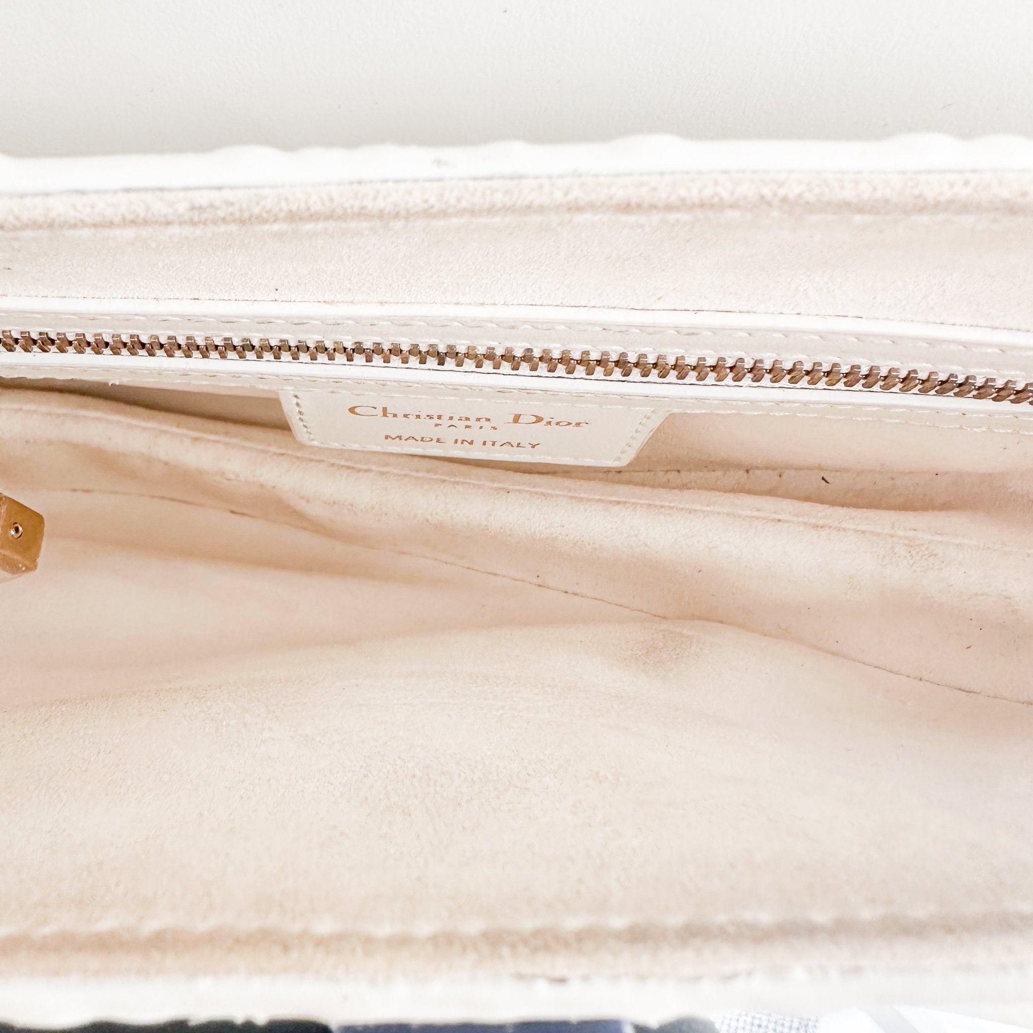 Dior White Perforated Oblique Saddle Bag with Strap (RRP £3500) | Authentic Preloved - Reloved Again