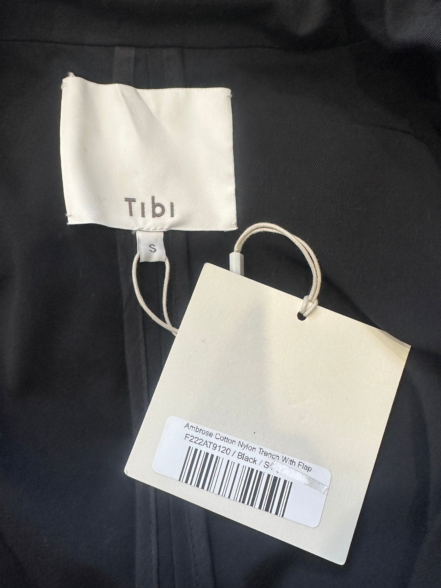 NEW Tibi Black Ambrose Cotton Nylon Trench Coat RRP £1495 | Authentic Preloved - Reloved Again