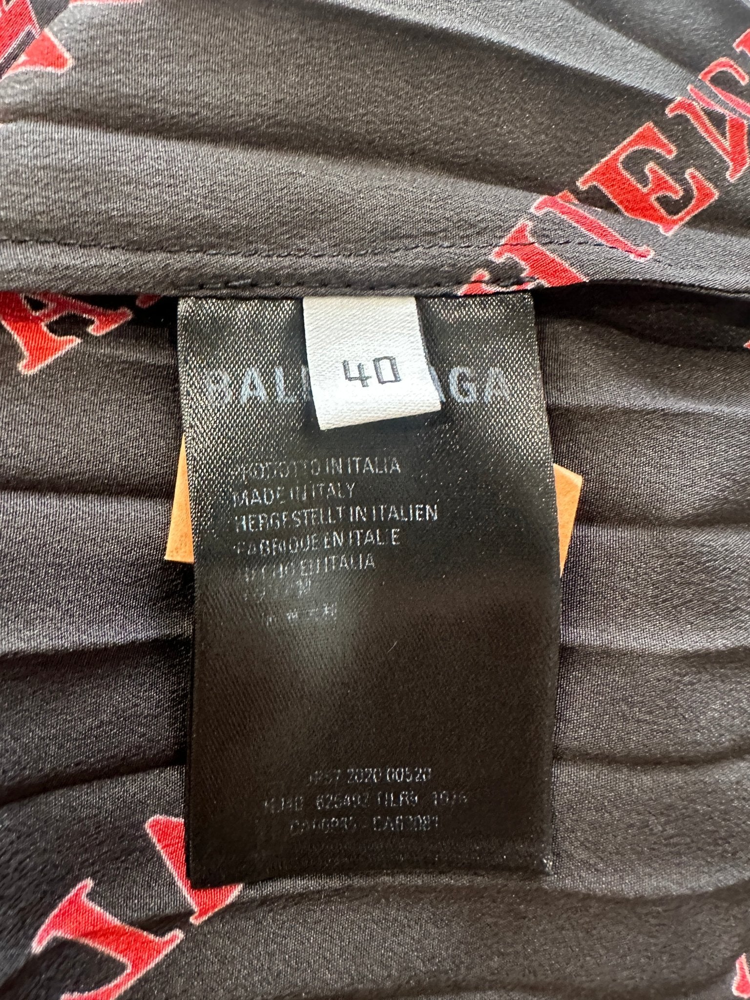 Balenciaga Black Pleated Logo Skirt RRP £1000 | Authentic Preloved - Reloved Again