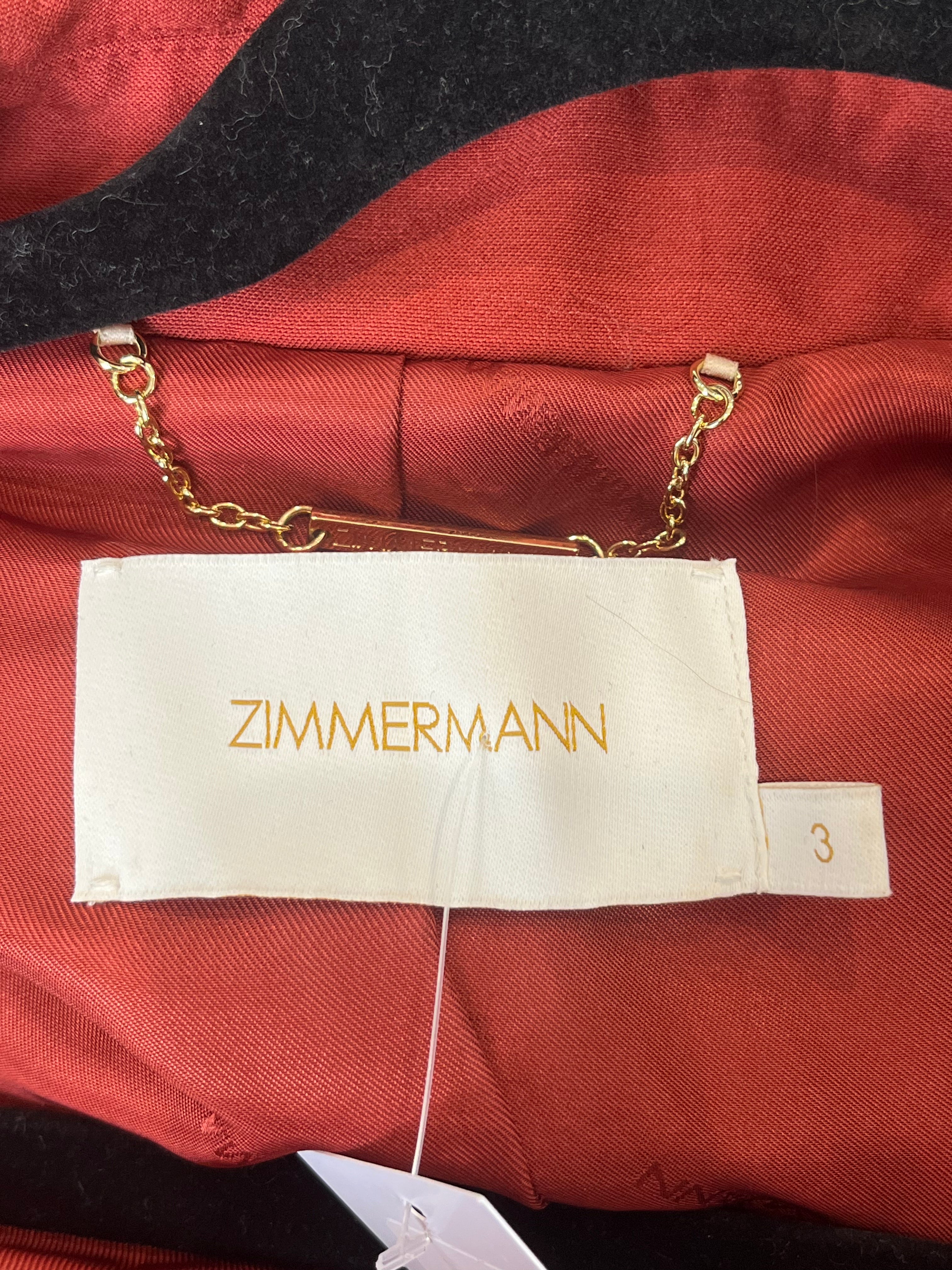 Zimmermann Wool Orange Blazer (RRP £1200) | Authentic Preloved