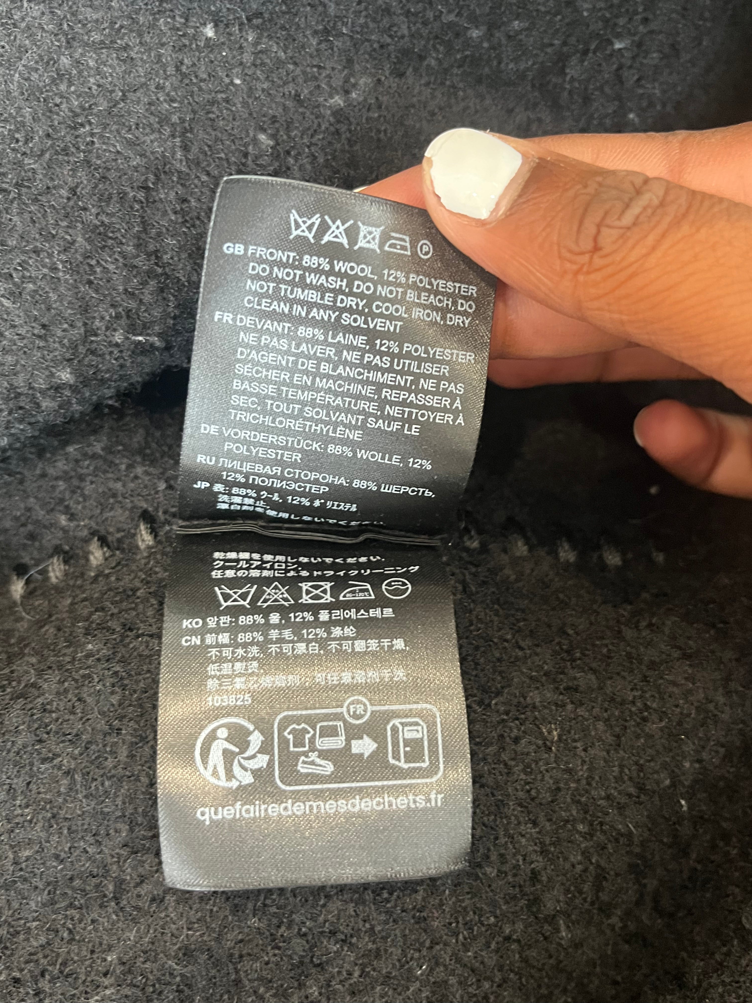 Toteme Scarf Coat in Black Wool (RRP £1000) | Authentic Preloved