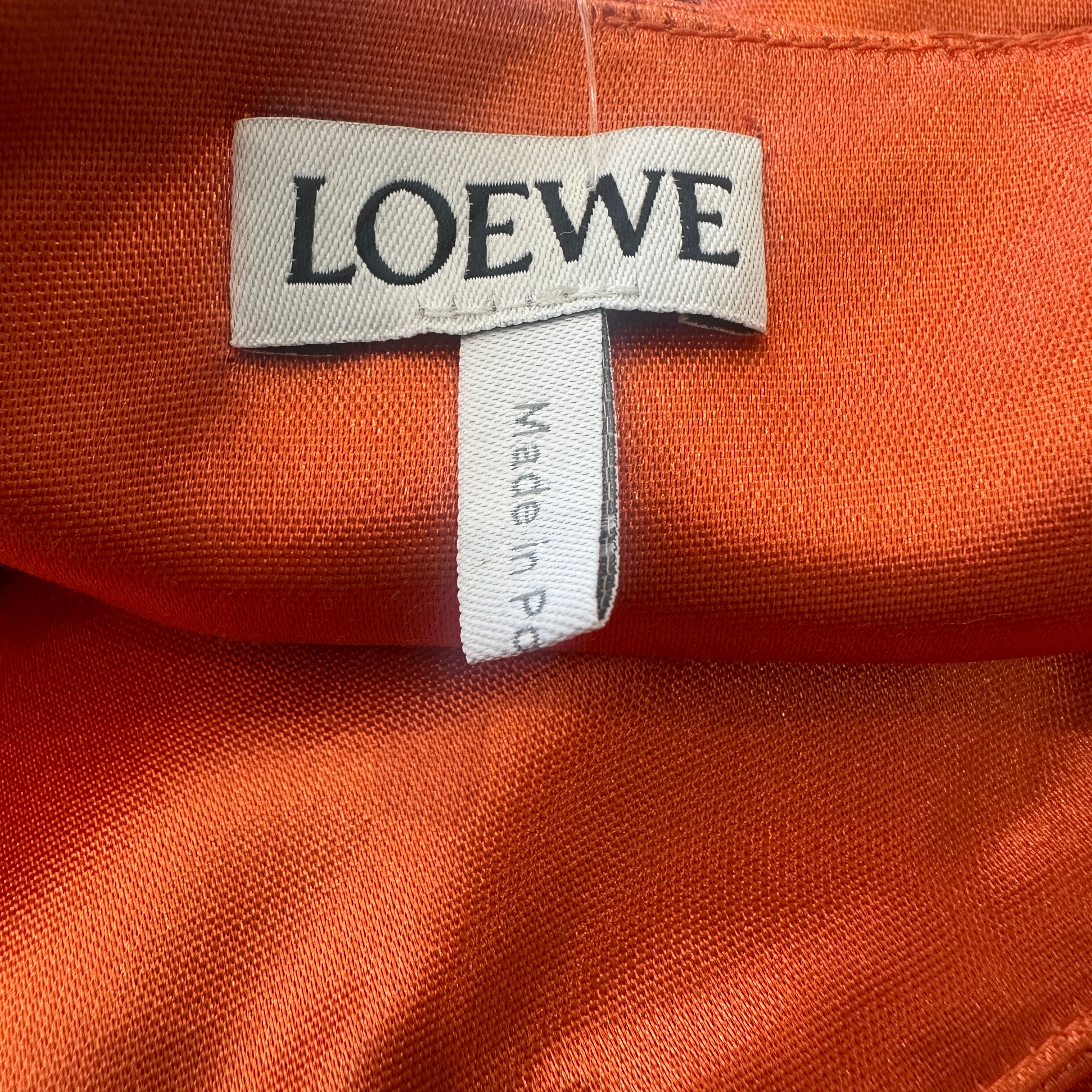 Loewe Orange Silk-Panelled Satin Dress (RRP £895) | Authentic Preloved