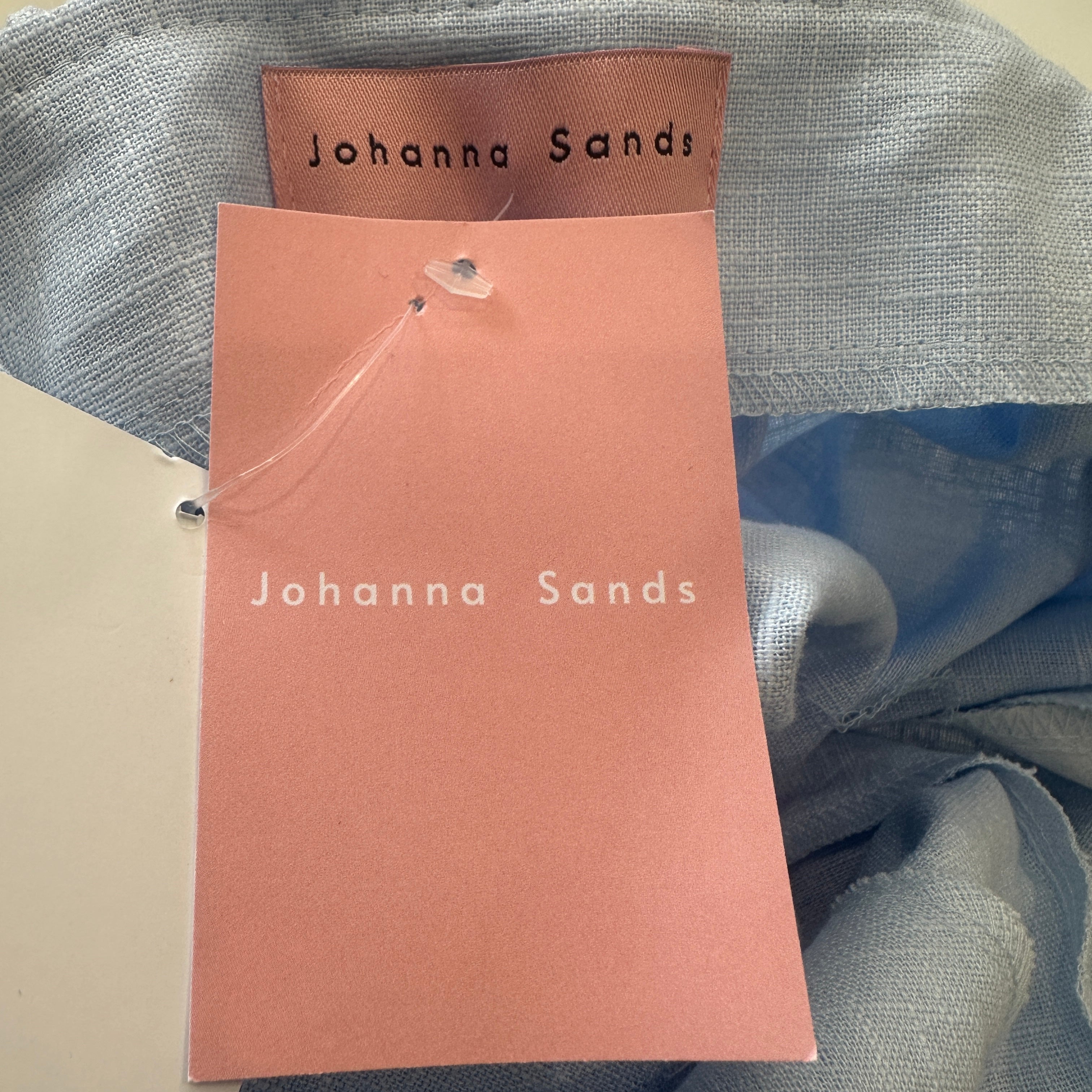 NEW Johanna Sands Perla Blue Linen Maxi Dress (RRP £285) | Authentic Preloved