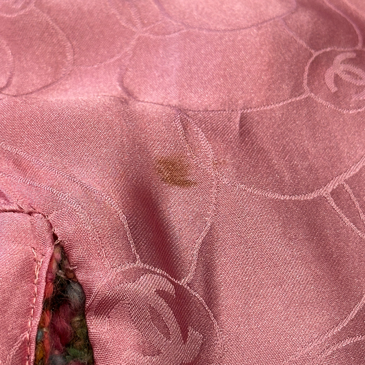 Chanel Vintage Pink and Green Multicolour Tweed Jacket | Authentic Preloved