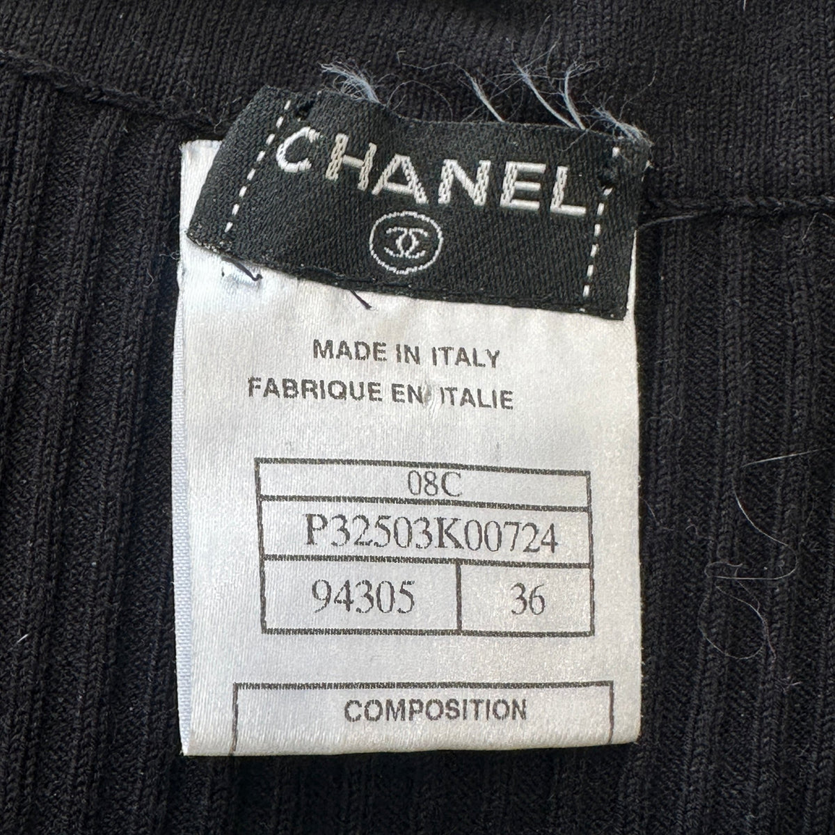 Chanel Black Ribbed Vest | Authentic Preloved - Reloved Again