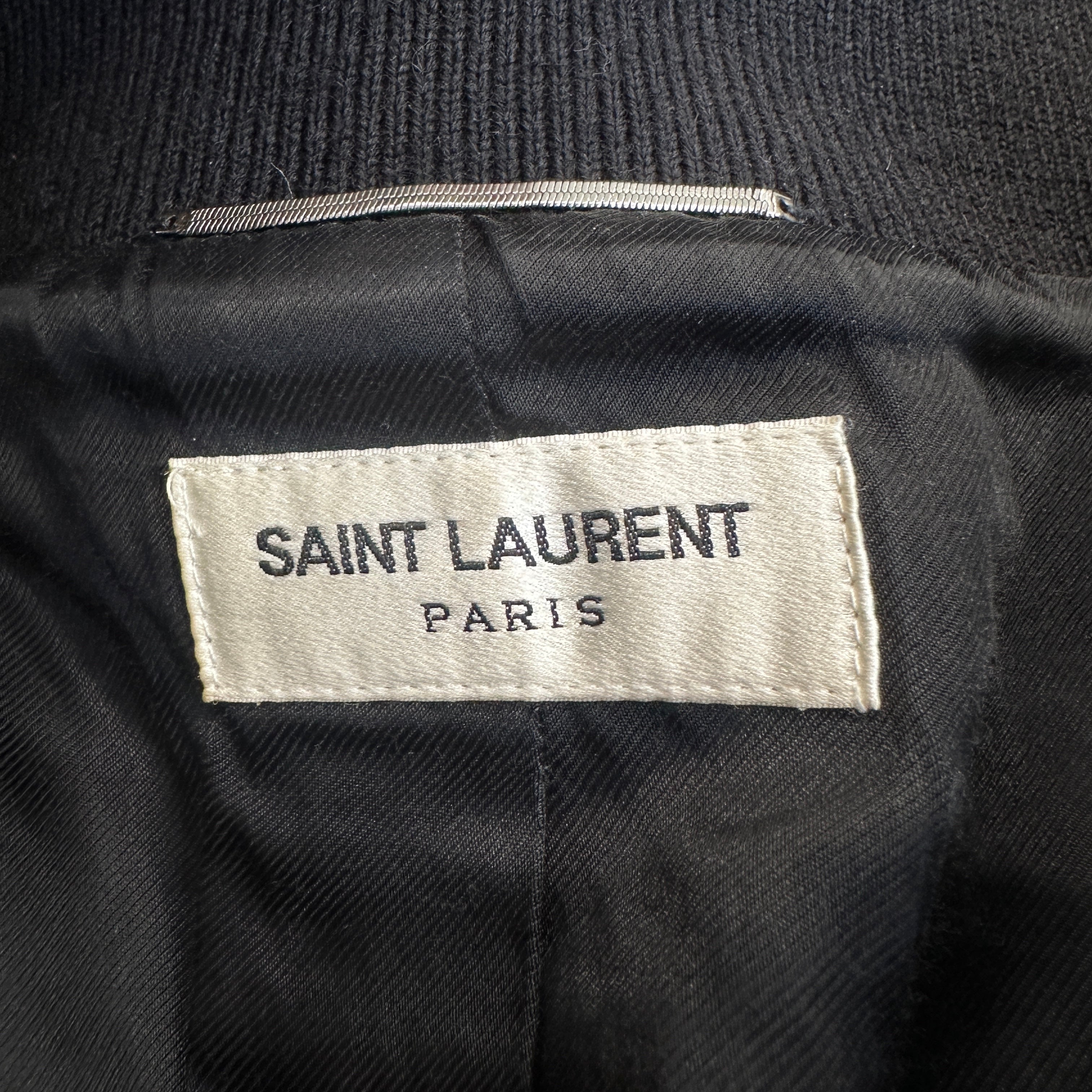 Saint Laurent Black Teddy Bomber Jacket RRP (£1200) | Authentic Preloved