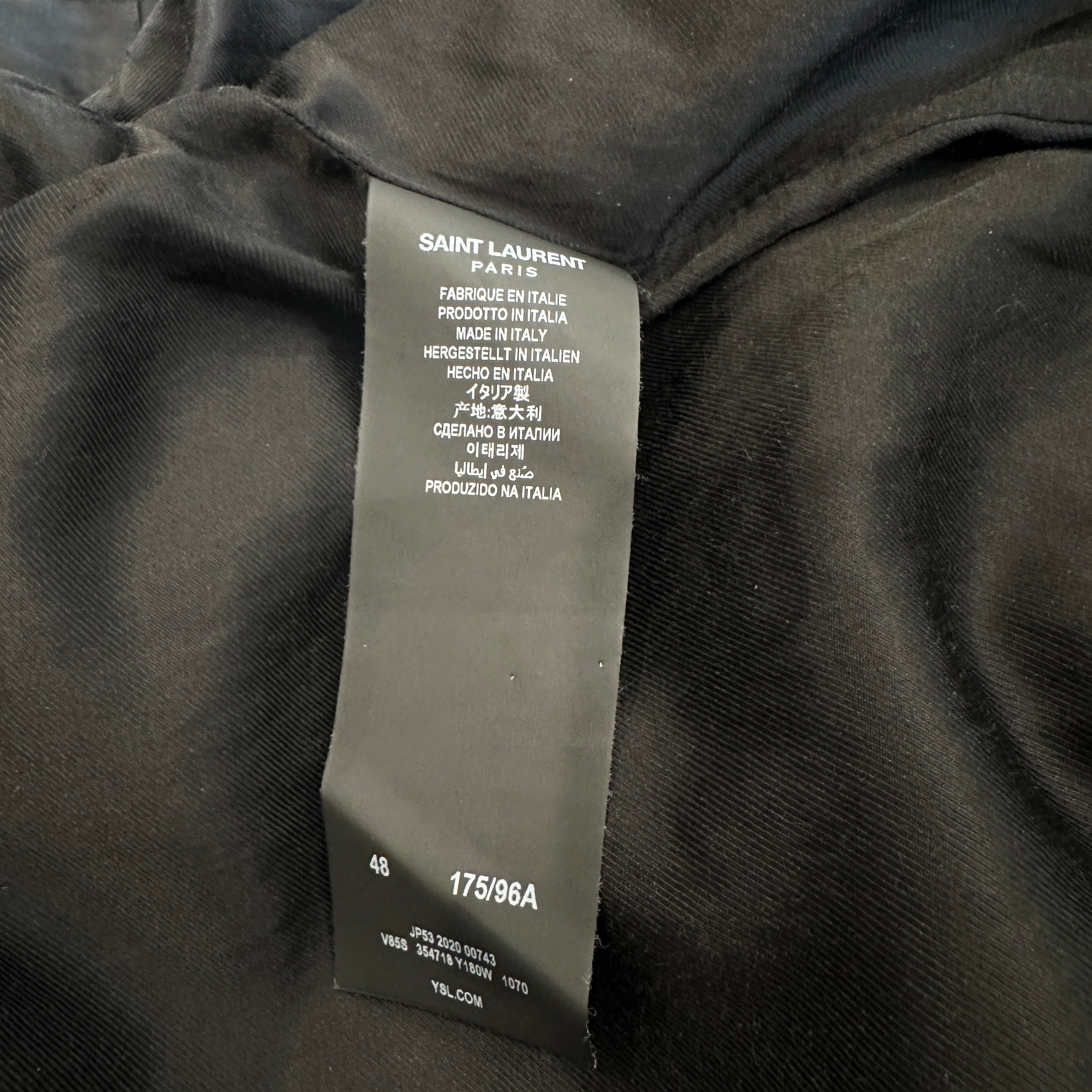 Saint Laurent Black Teddy Bomber Jacket RRP (£1200) | Authentic Preloved