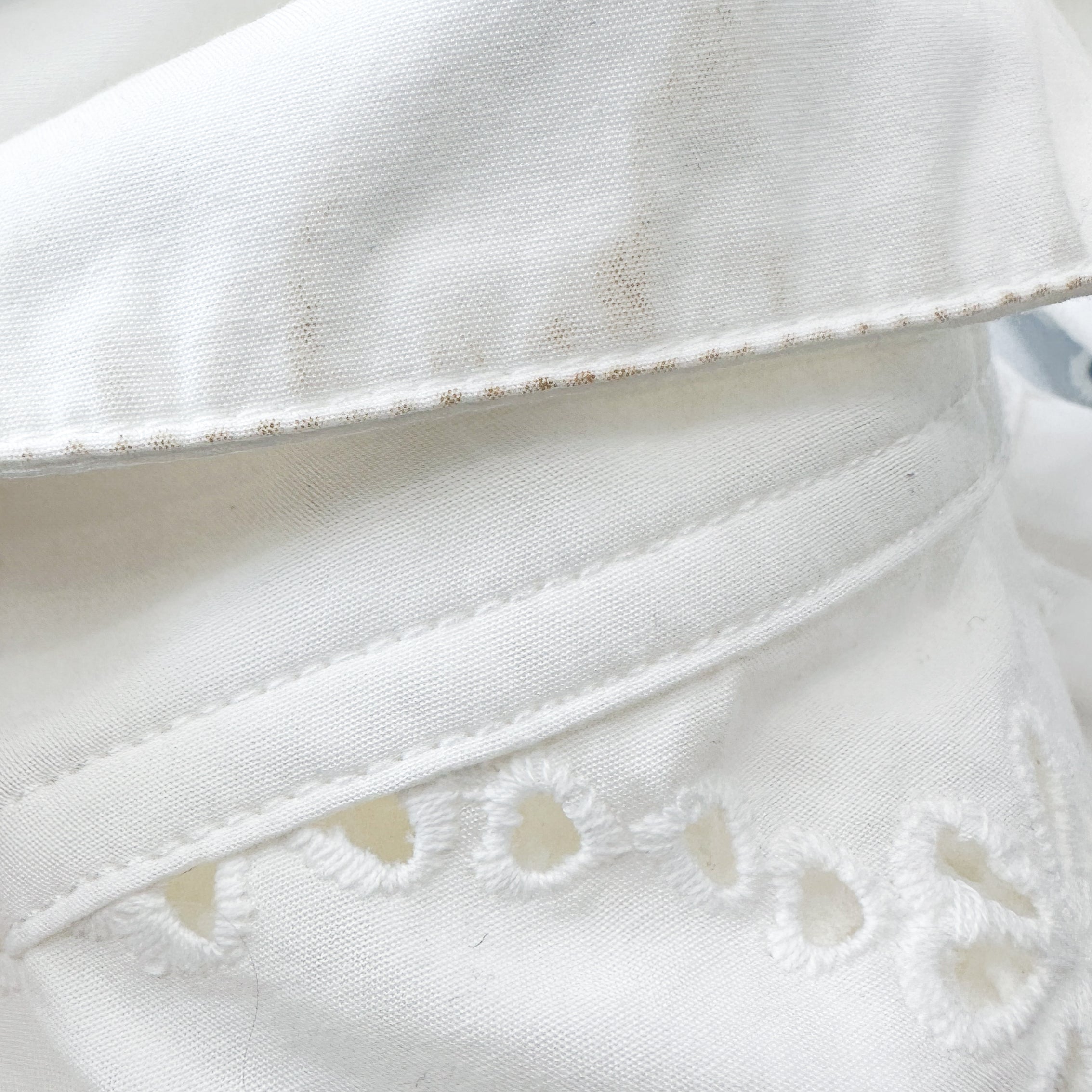 Area White Eyelet Cotton Shirt Dress (RRP £300) | Authentic Preloved