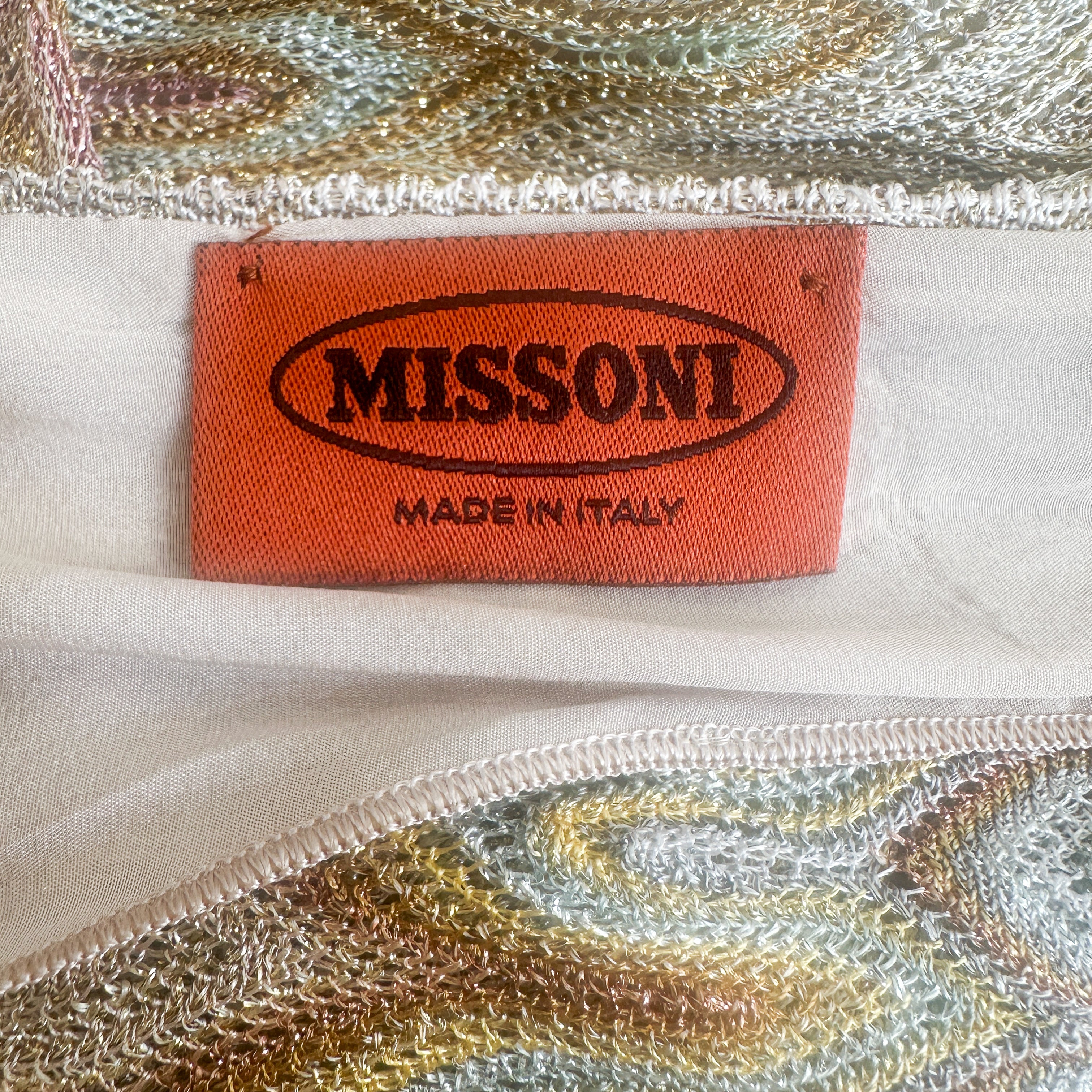 Missoni Zigzag Lurex Knit V-Neck Dress (RRP £800) | Authentic Preloved