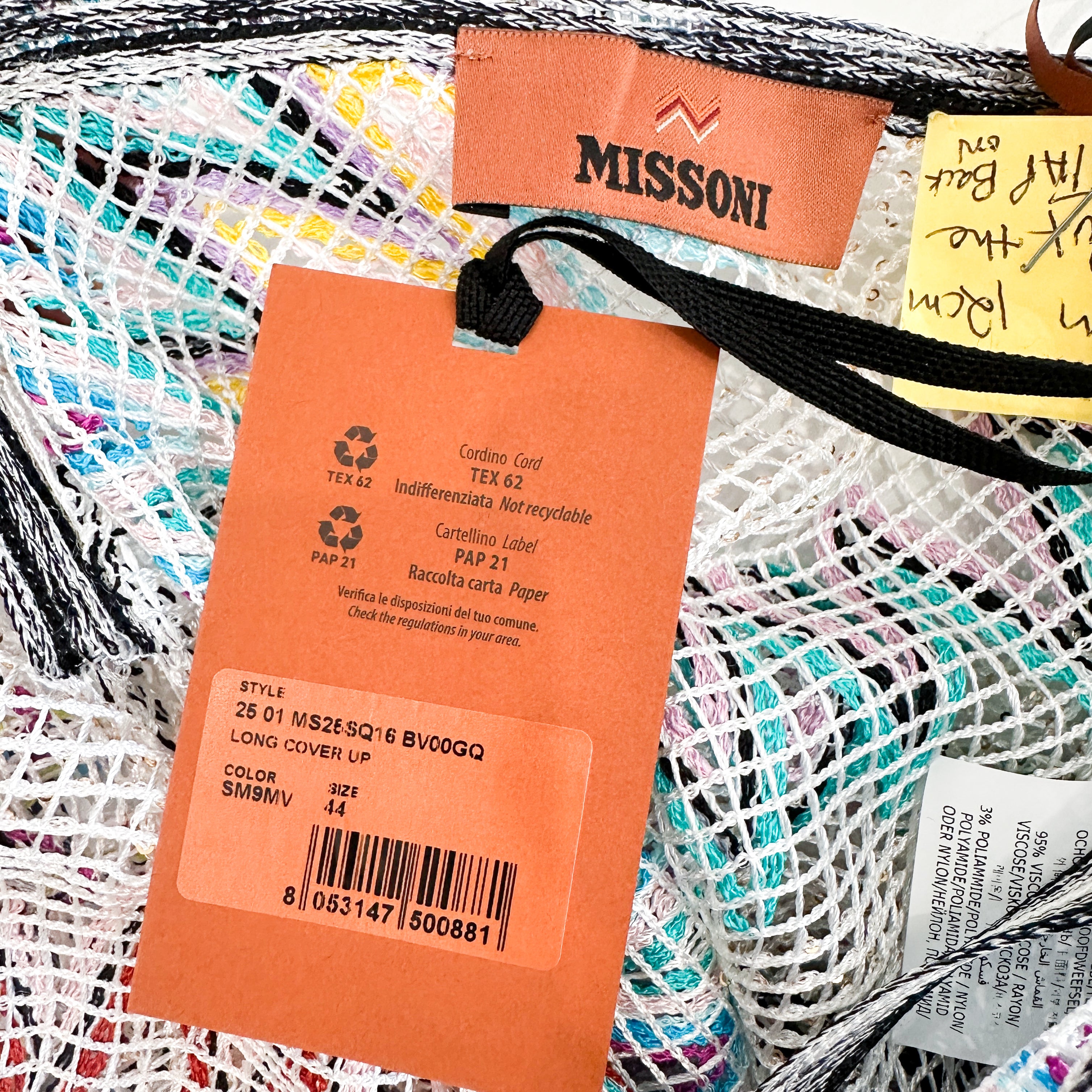 NEW Missoni Multicolour Zigzag Knit Halterneck Maxi Cover-Up Dress (RRP £1000) | Authentic Preloved