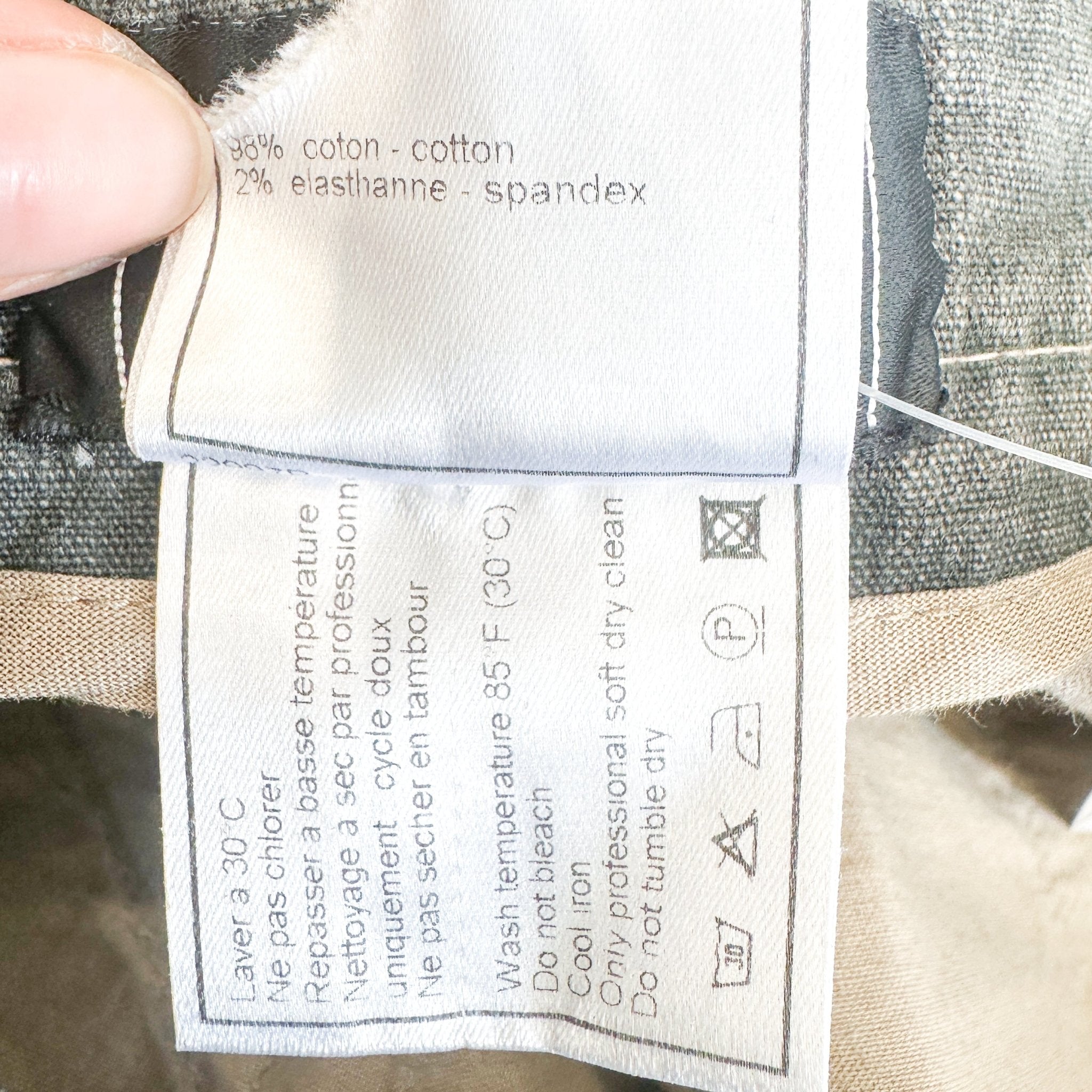 Chanel 03P Spring Collection Grey Pleated Denim Skirt (RRP £1250) | Authentic Preloved - Reloved Again