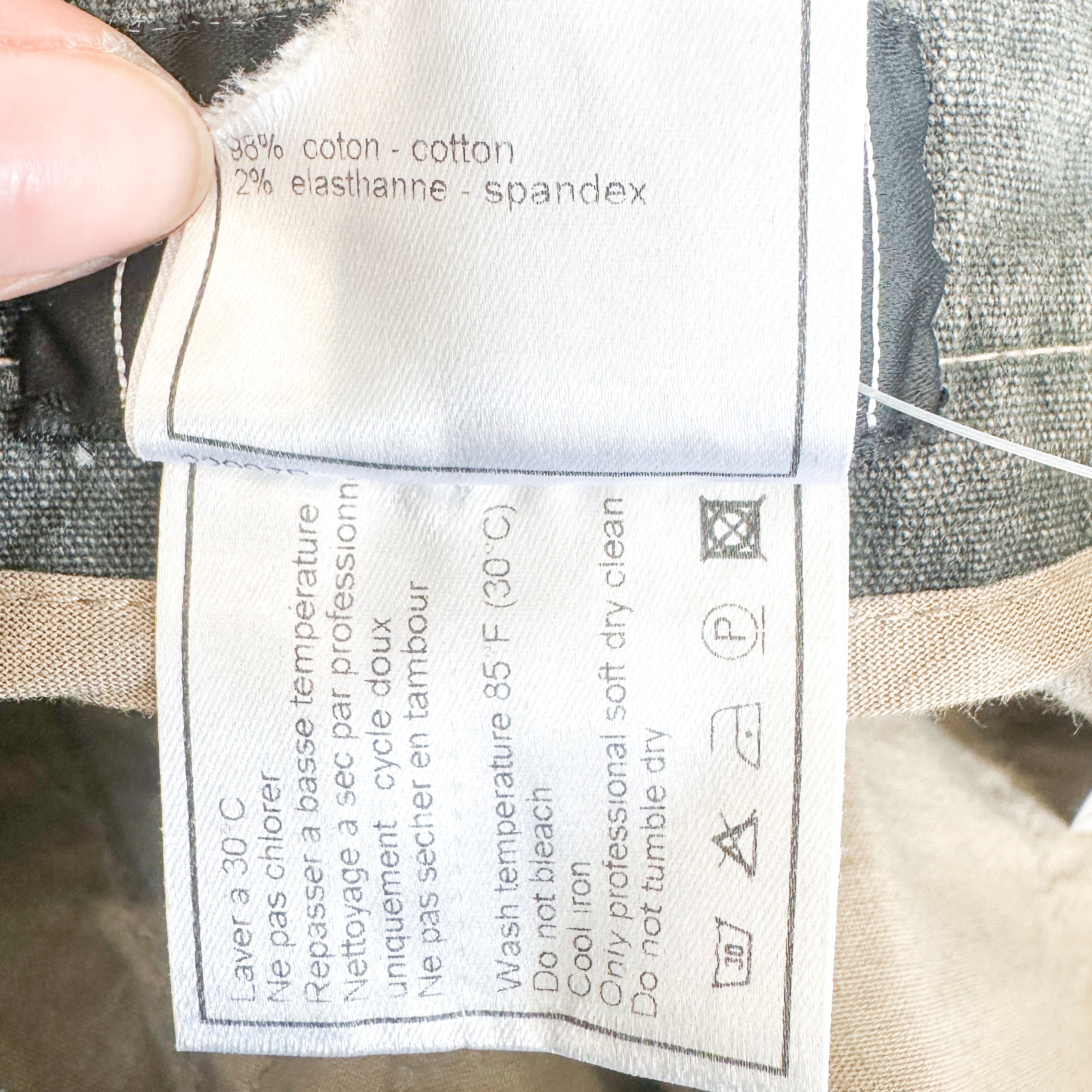 Chanel 03P Spring Collection Grey Pleated Denim Skirt (RRP £1250) | Authentic Preloved