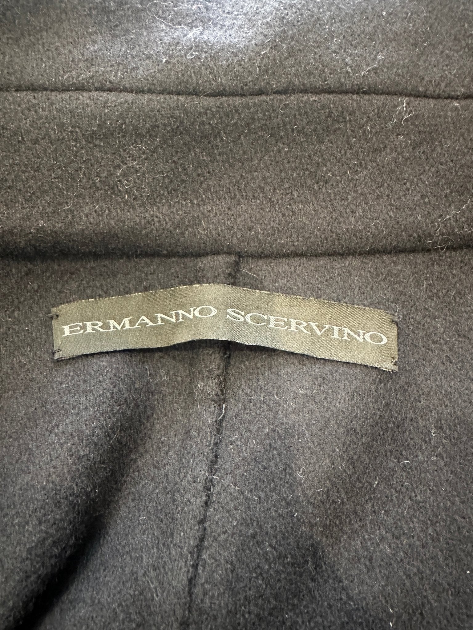 Ermanno Scervino Navy Wool Double - Breasted Coat RRP £2K | Authentic Preloved - Reloved Again