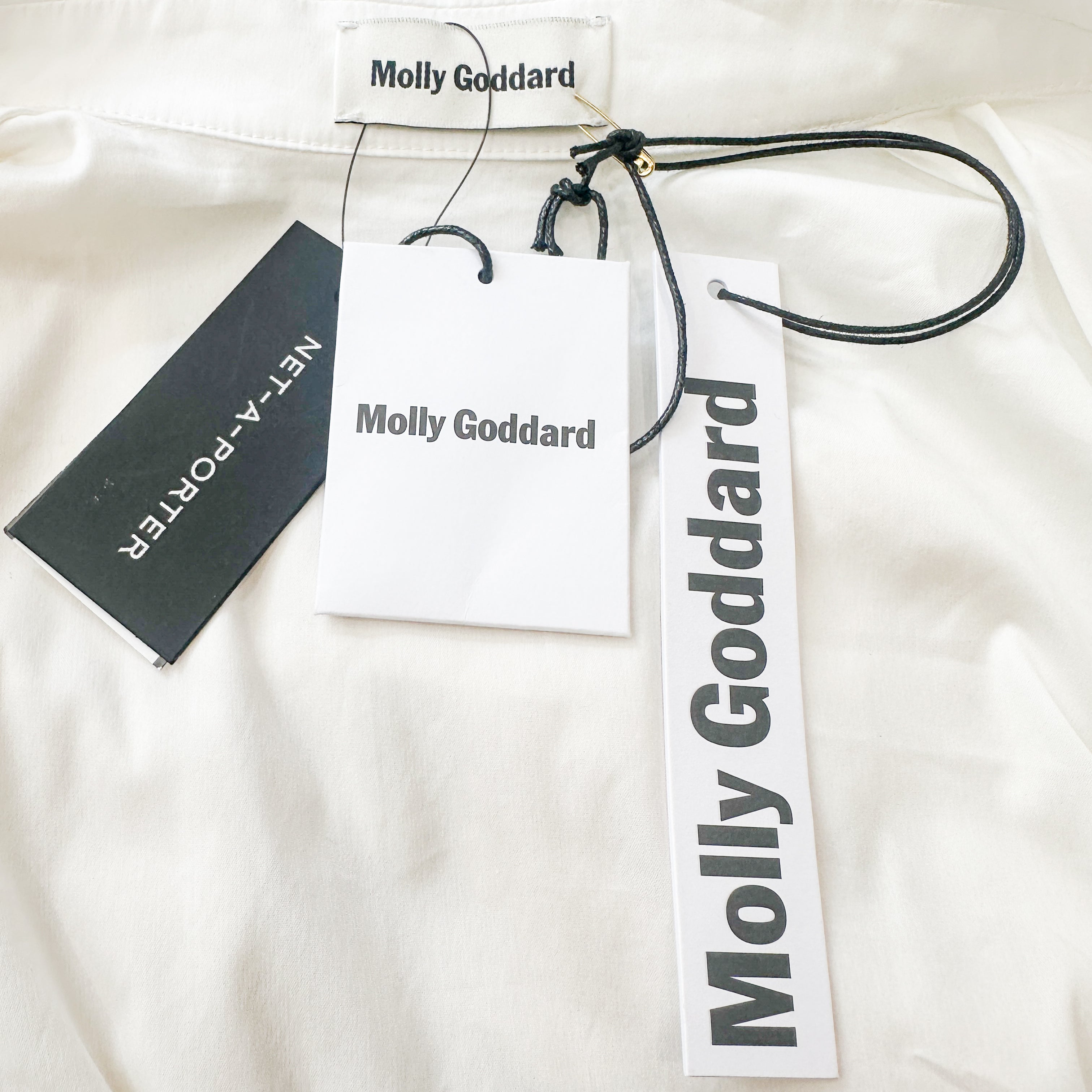 NEW Molly Goddard White Cotton Shirt Dress (RRP £490) | Authentic Preloved