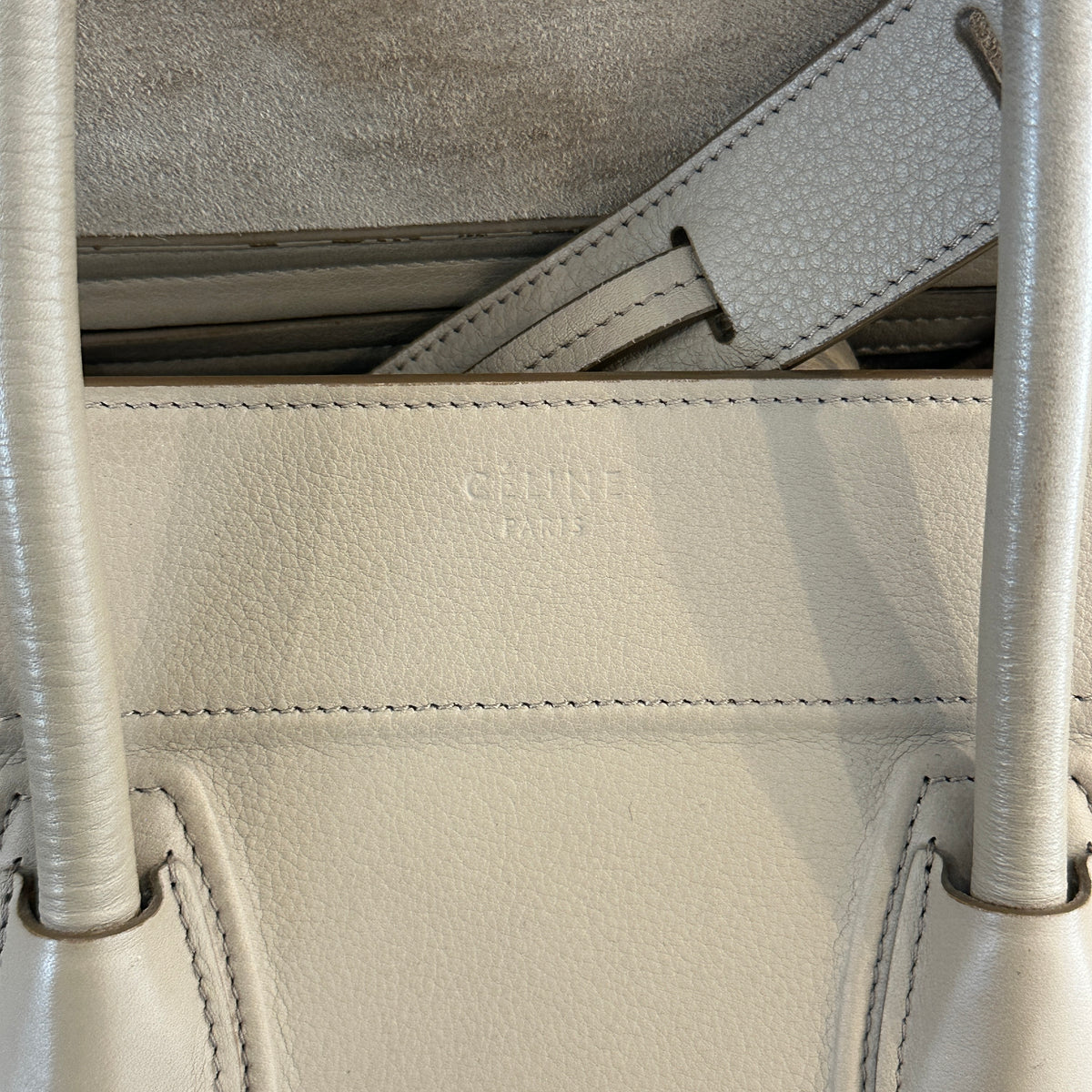 Céline Medium Phantom Luggage Tote in Taupe Leather (RRP £2400) | Authentic Preloved