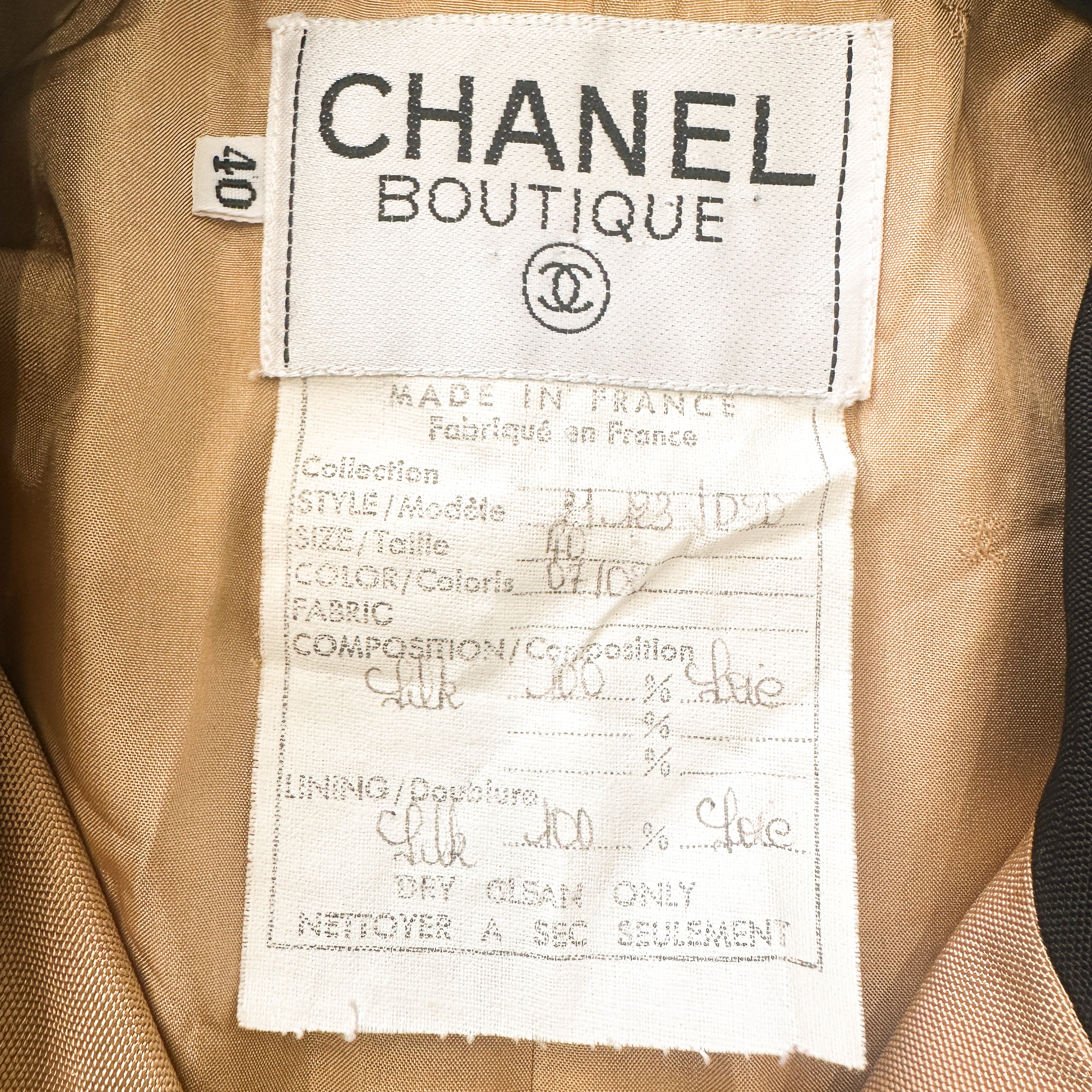 Chanel Boutique Vintage 90s Silk Jacket | Authentic Preloved