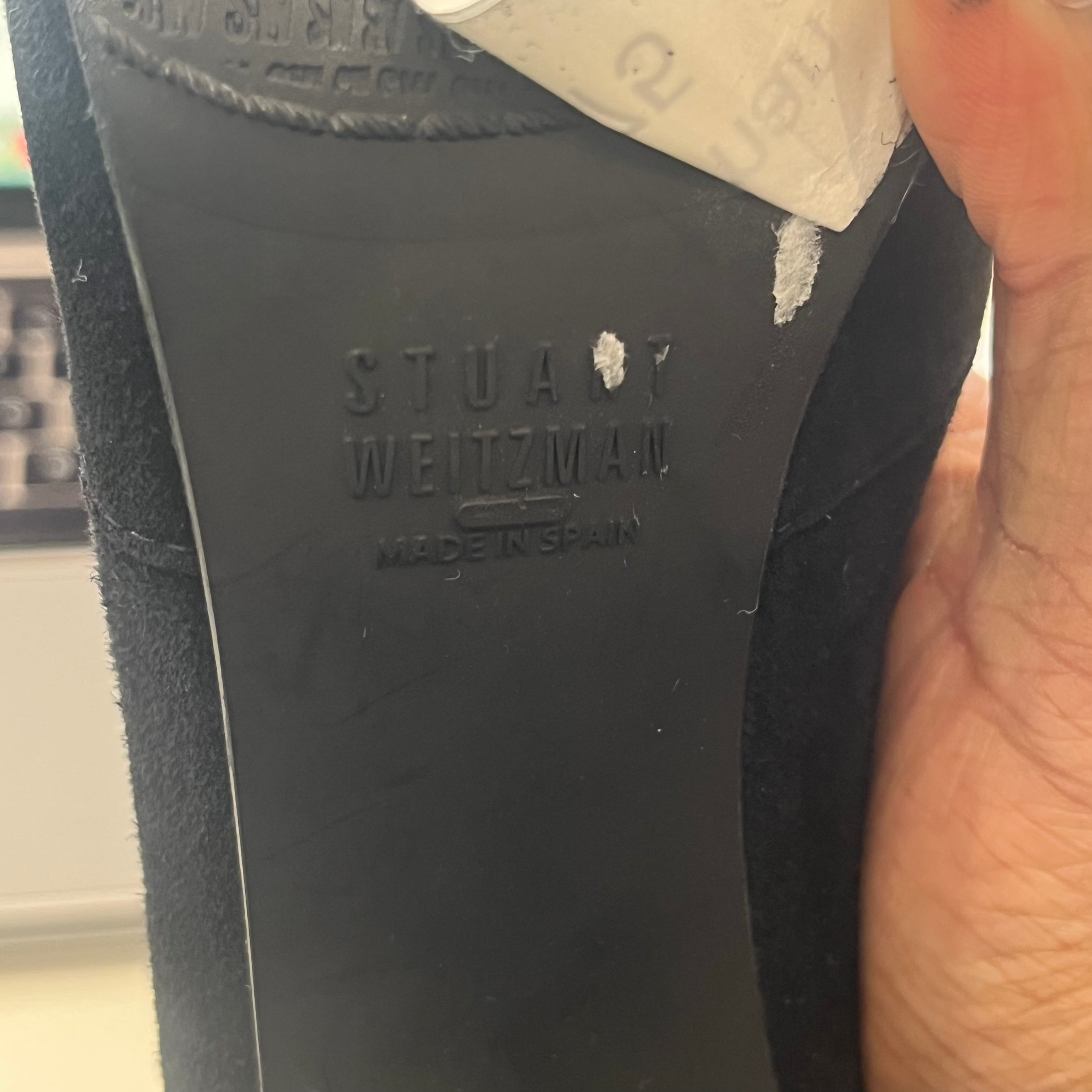 Stuart Weitzman Black Suede Highland Over-the-Knee Boots (RRP £895) | Authentic Preloved