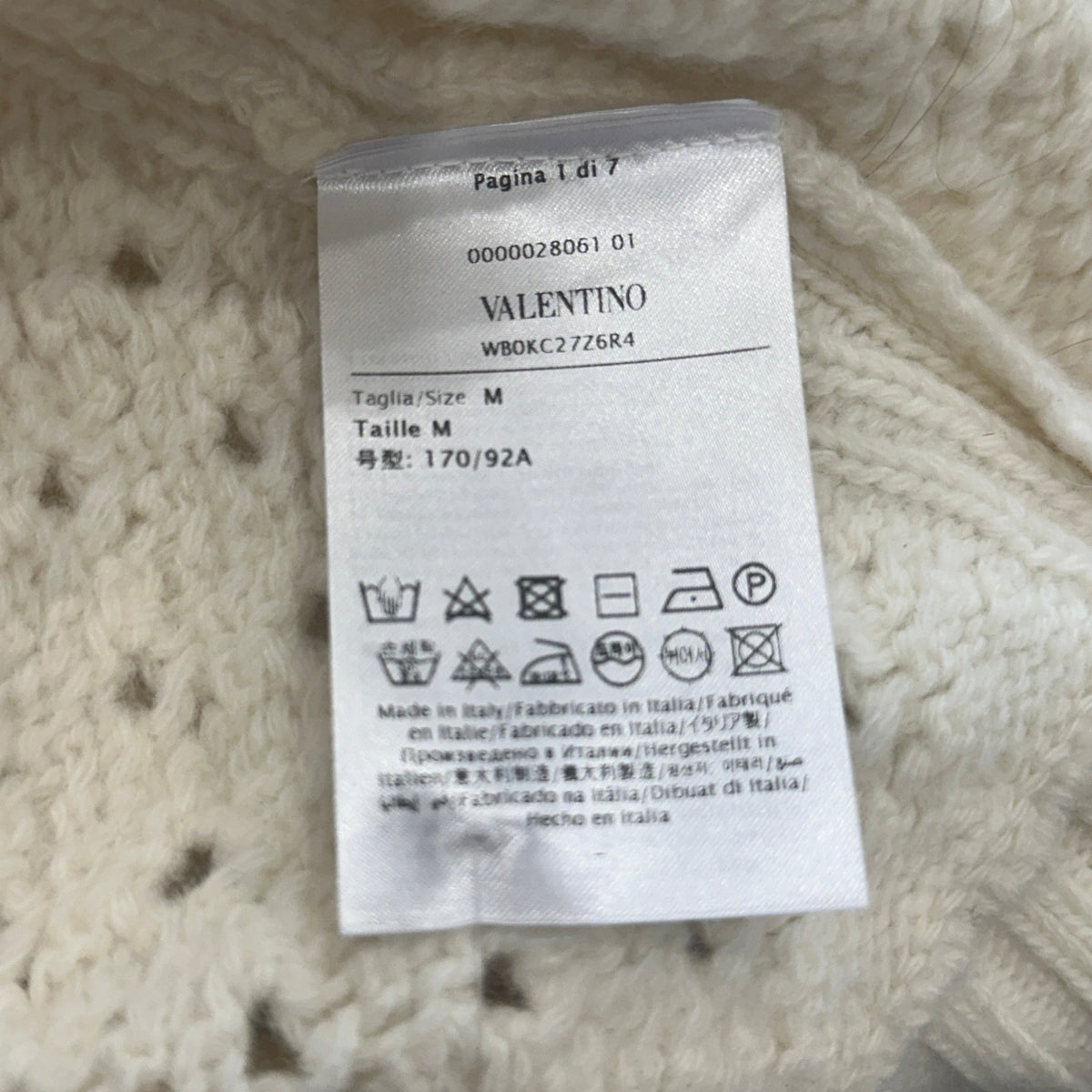 Valentino Aran Style Virgin Wool Jumper (RRP £1100) | Authentic Preloved - Reloved Again