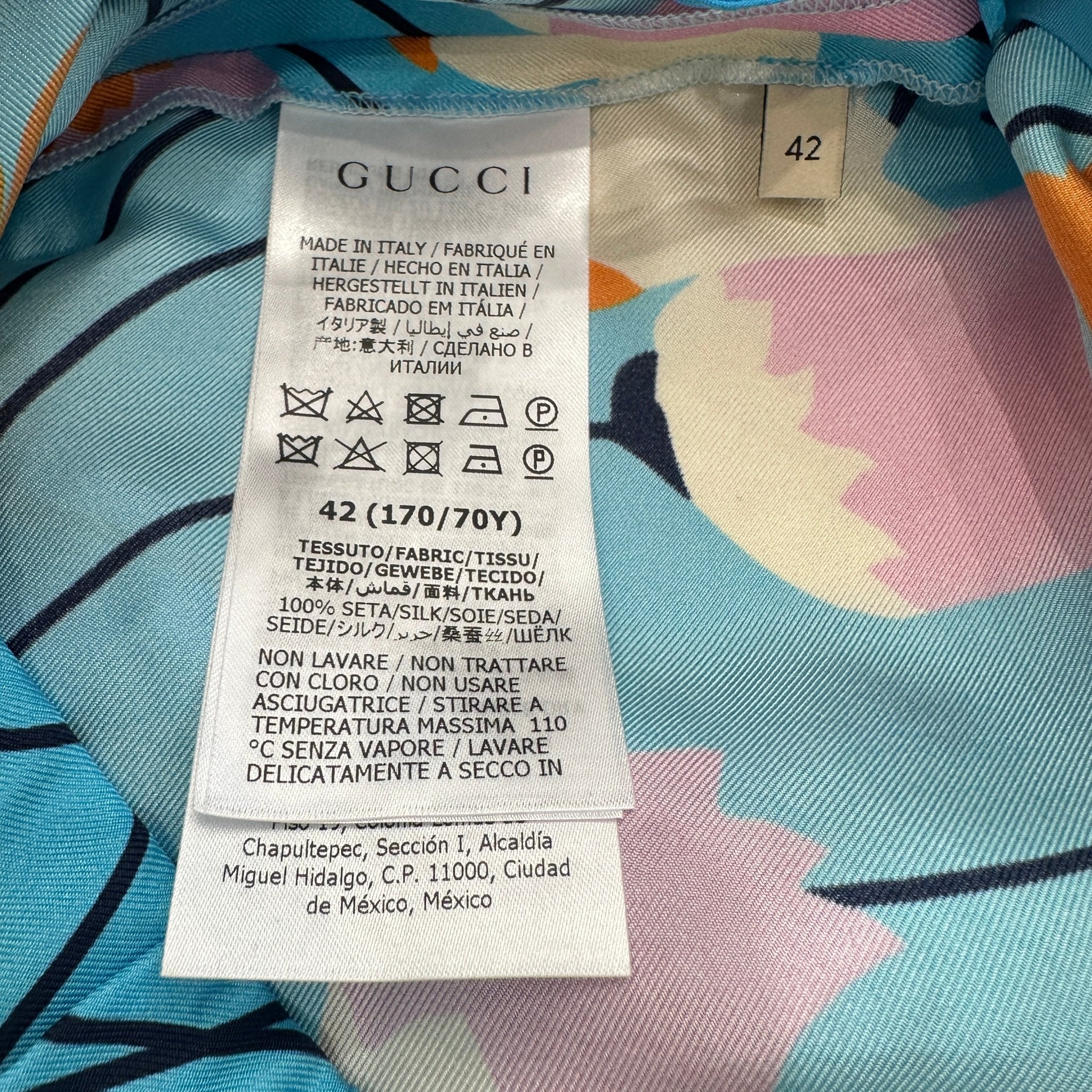 NEW Gucci Blue Floral Print Silk Drawstring Shorts (RRP £700) | Authentic Preloved - Reloved Again