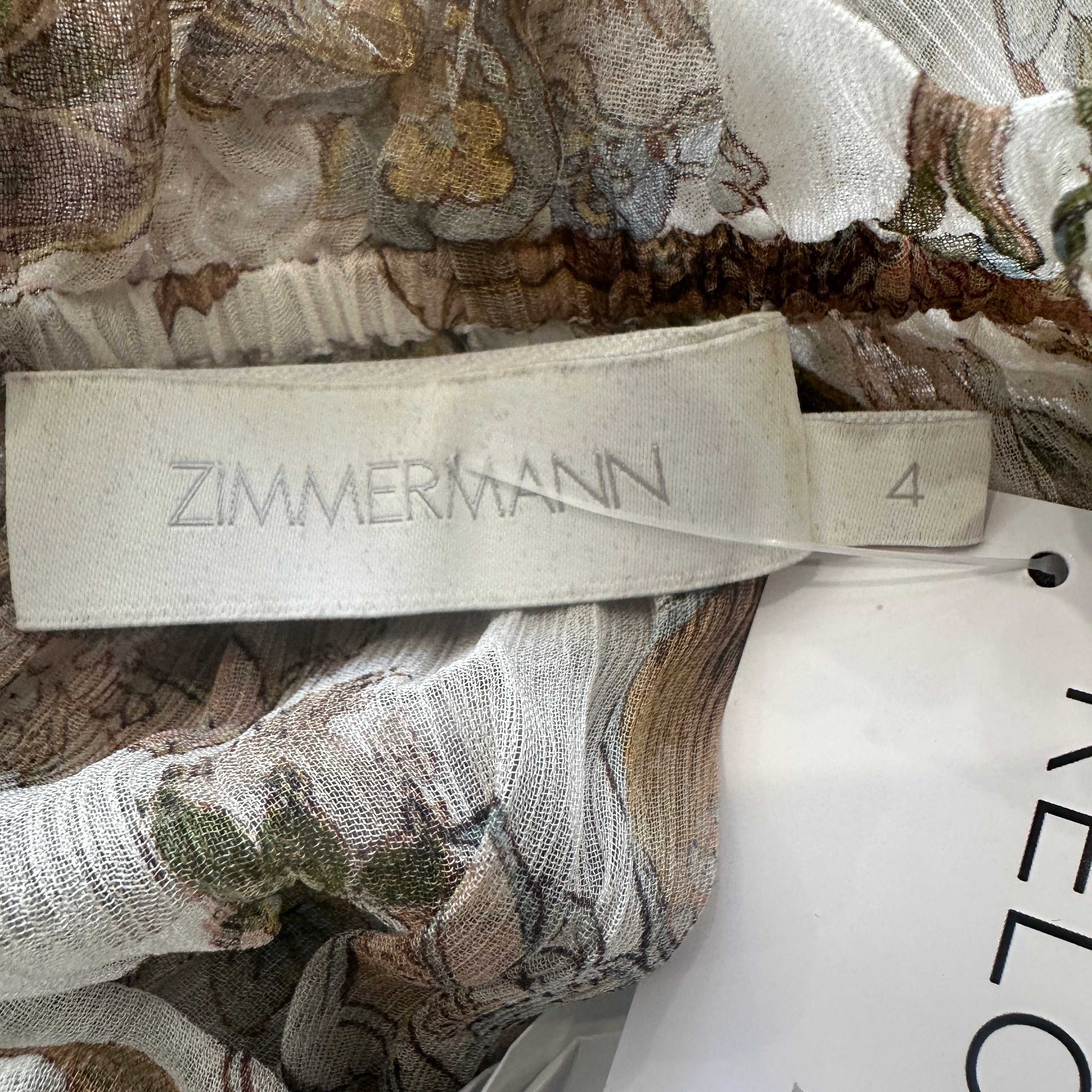 Zimmermann Beige Floral Maxi Dress (RRP £900) | Authentic Preloved