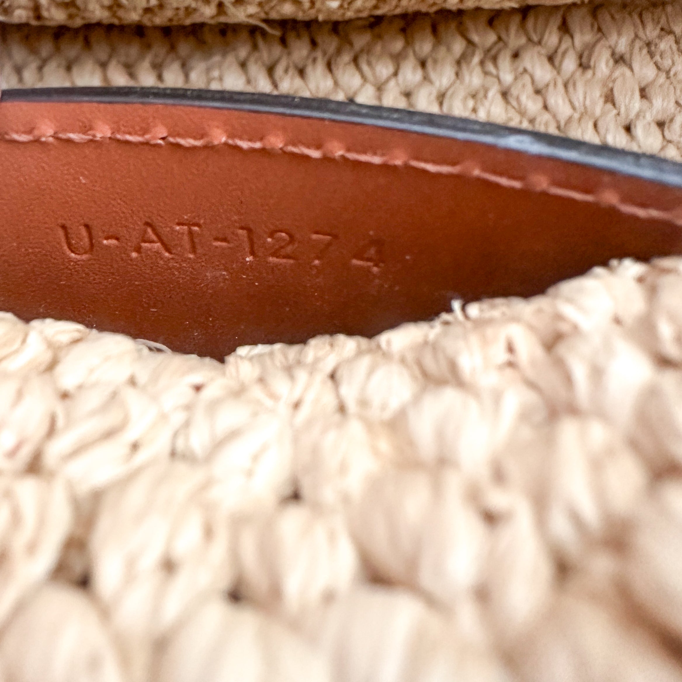 CELINE Small Cabas Thaïs in Raffia & Calfskin in Tan (RRP £1500) | Authentic Preloved