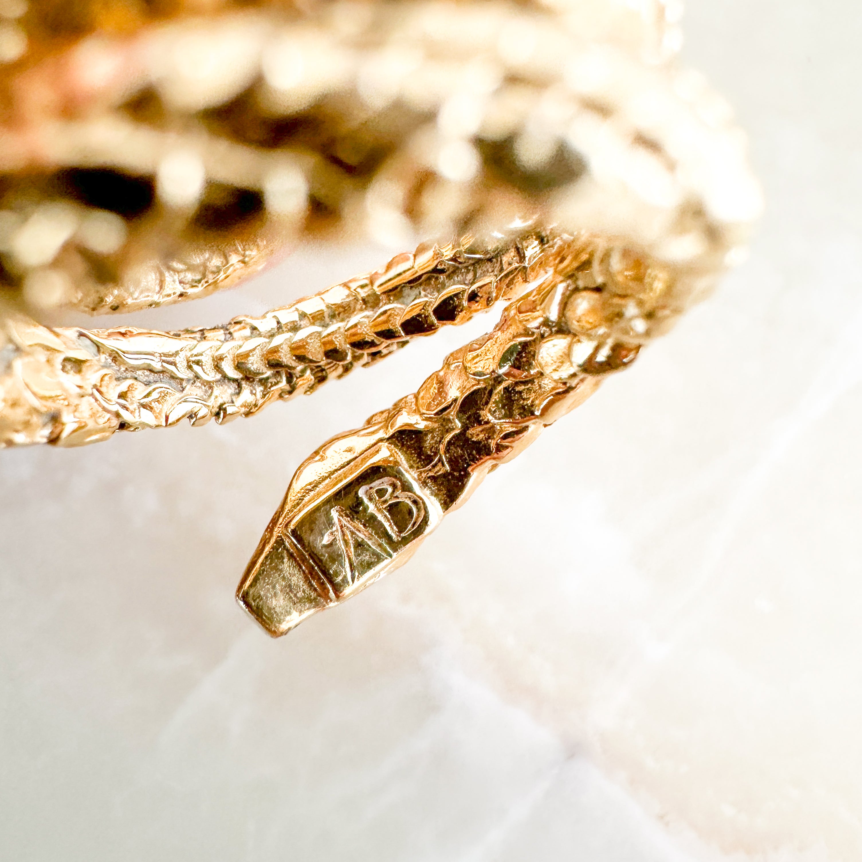 Ami Blastock Gold-Tone Snake Ring (RRP £295) | Authentic Preloved FINAL SALE