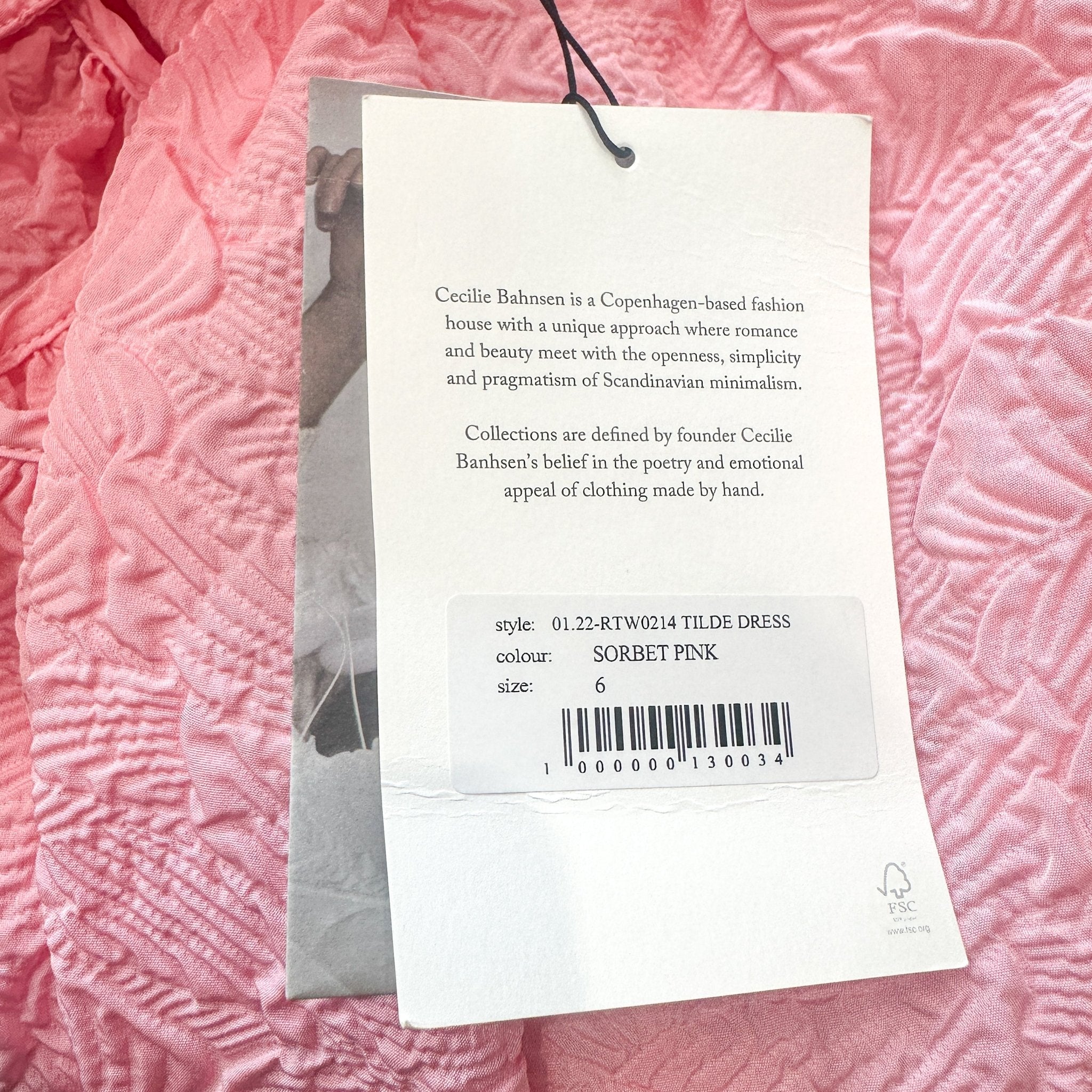 NEW Cecilie Bahnsen Sorbet Pink Tilde Dress (RRP £1200) | Authentic Preloved - Reloved Again