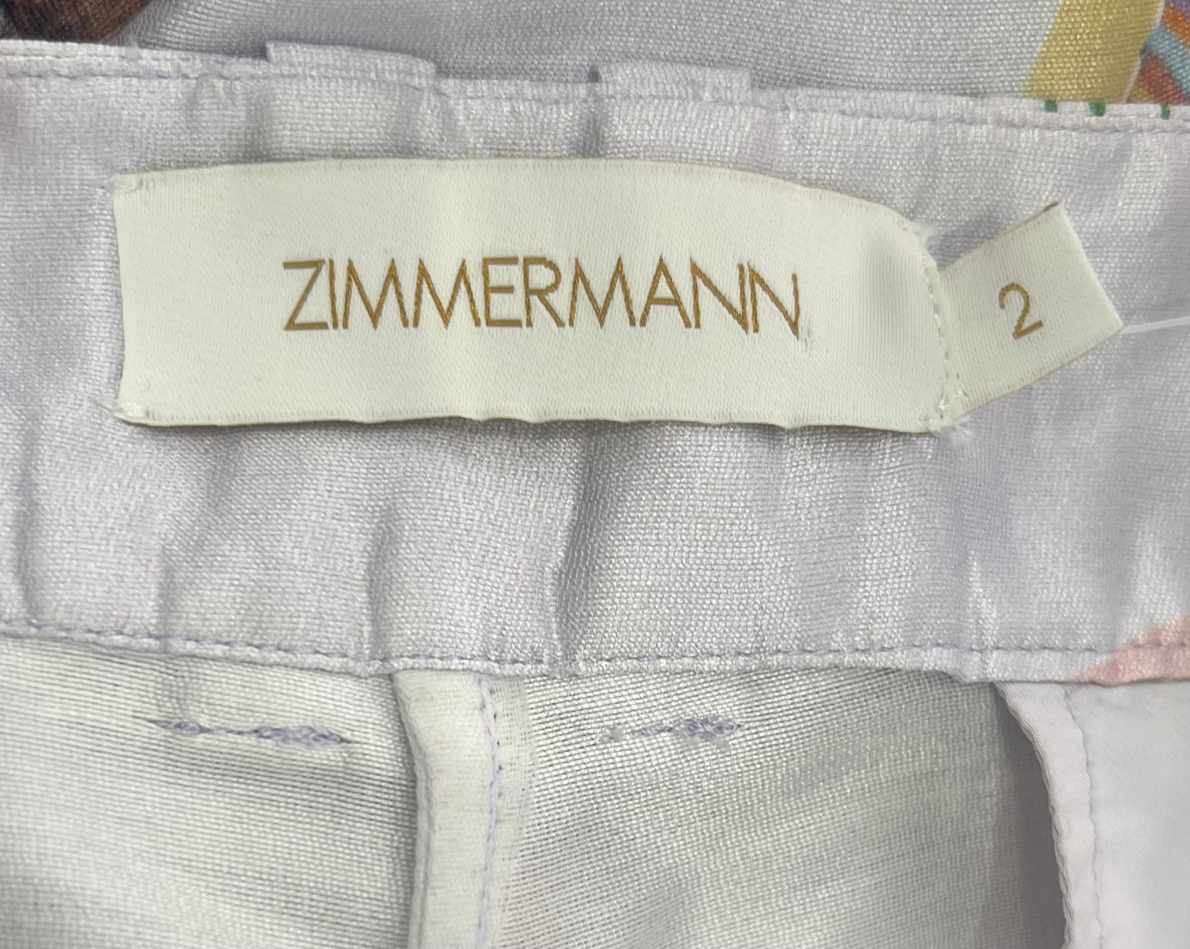 Zimmermann Zodiac Silk Trousers (RRP £400) | Authentic Preloved